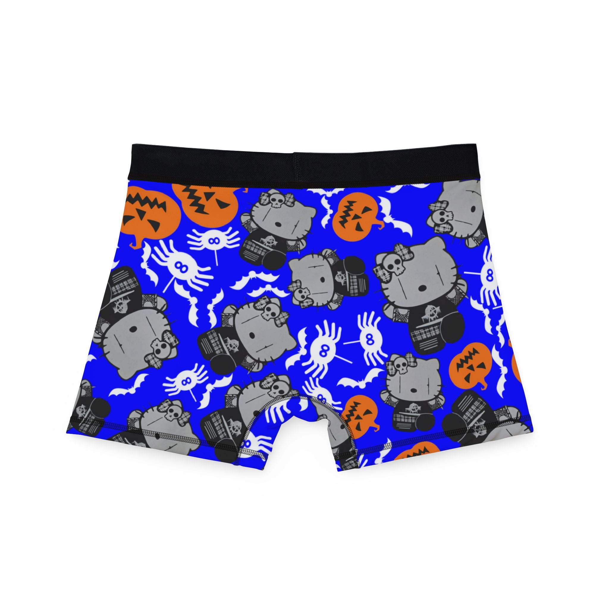 Men's boxers kitty blank pumpkin halloween blue