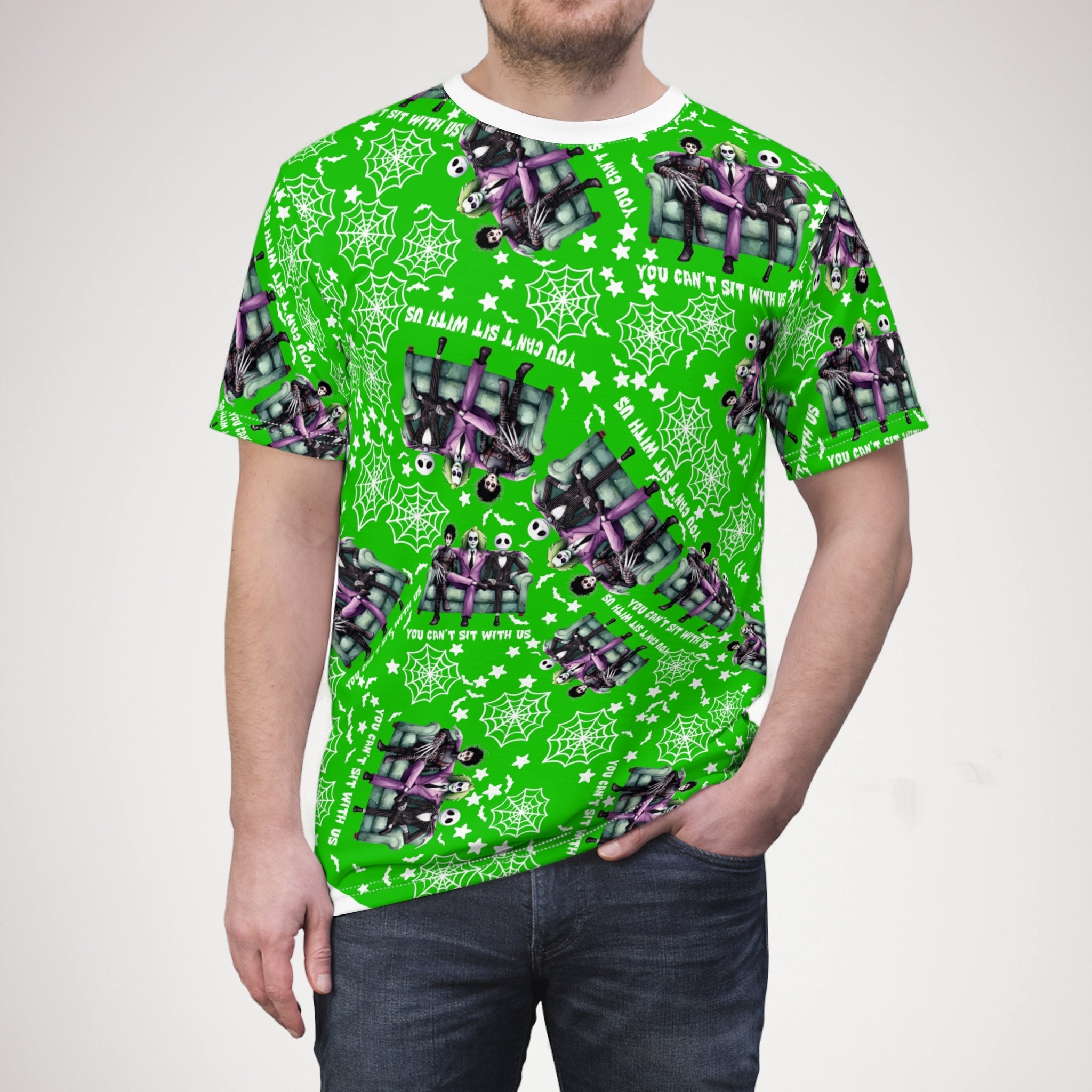 Unisex cut & sew tee You can t sit with us Halloween green