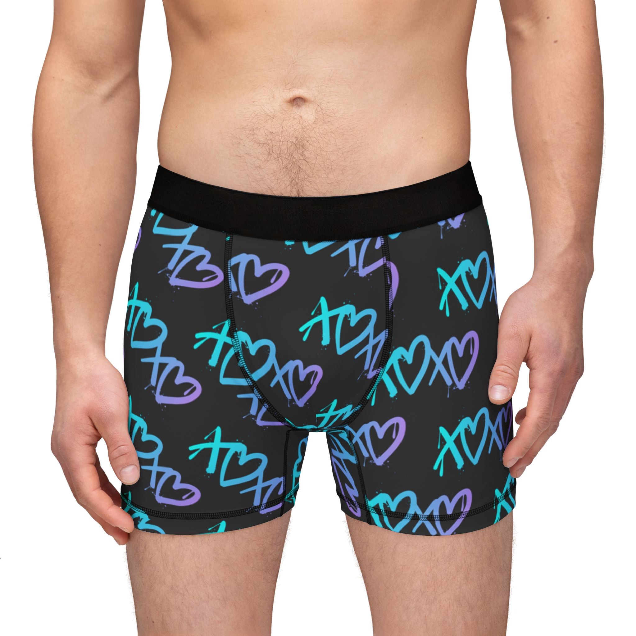 Men's boxers Graffiti X O Heart black