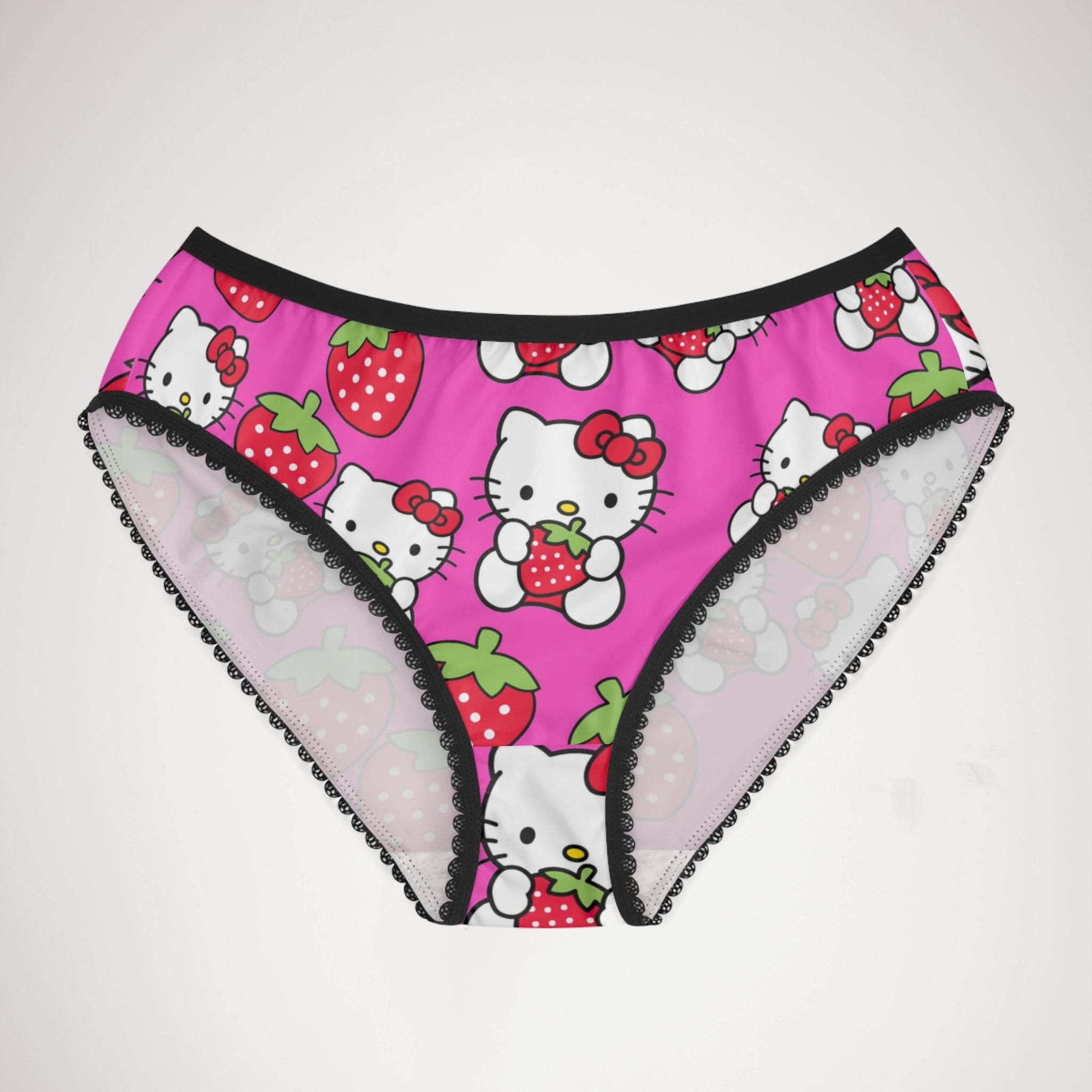 Women's briefs kitty strawberry valentine love pink