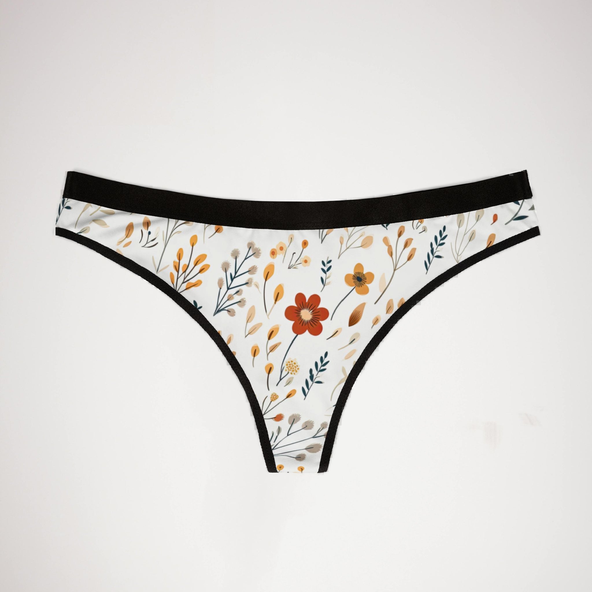 Women's thongs minimal boho flowers