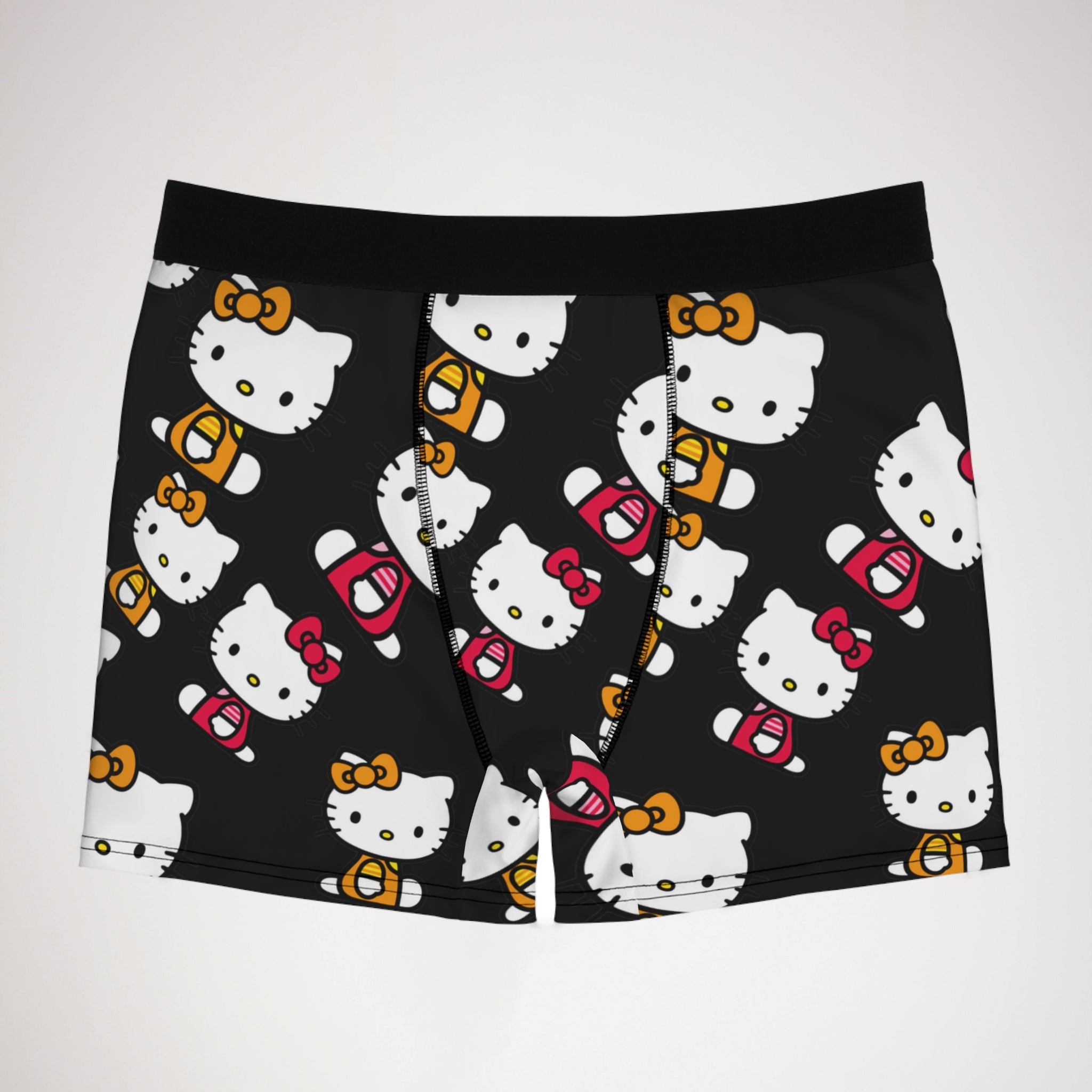 Men's boxer briefs kitty two colors black