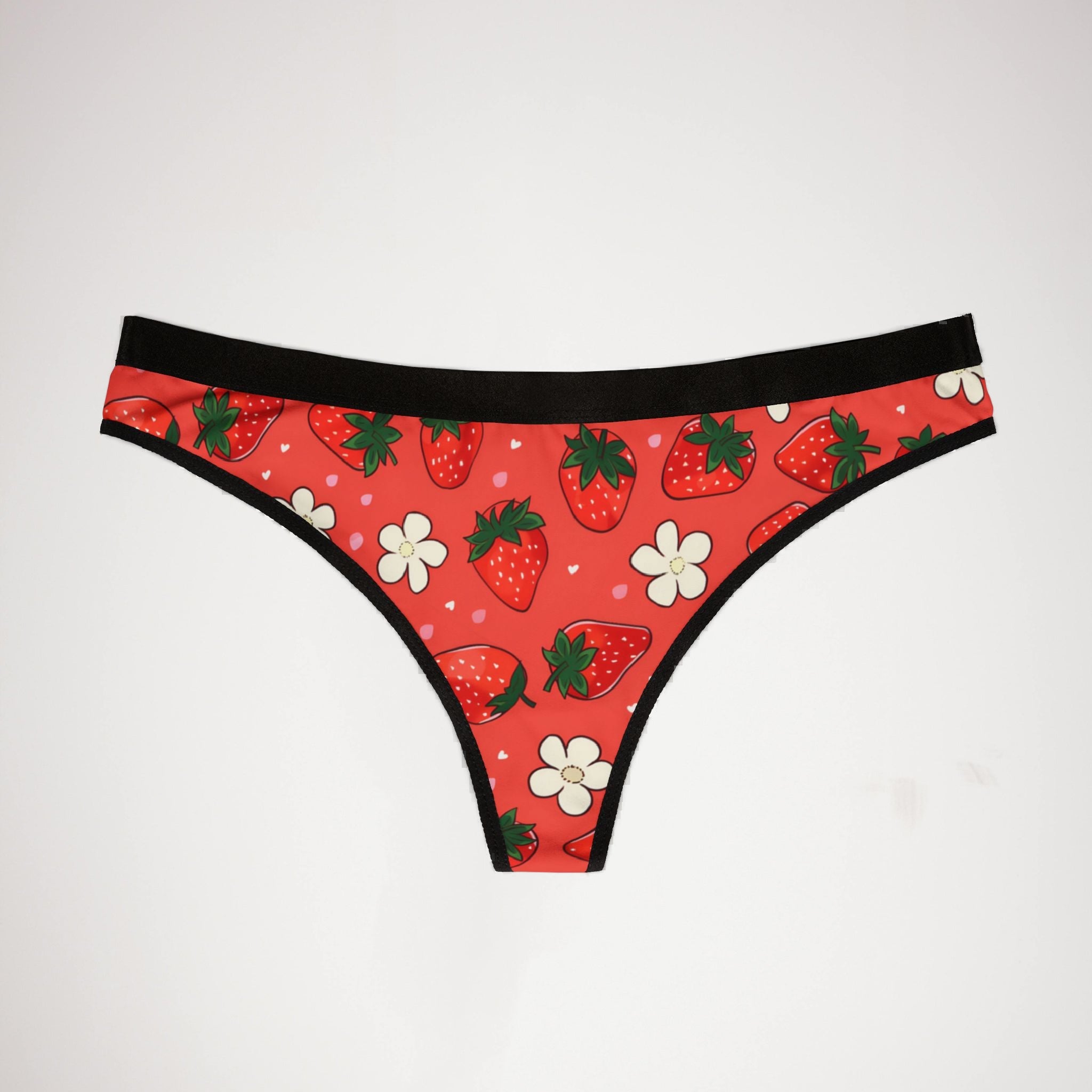 Women's thongs strawberry fruit