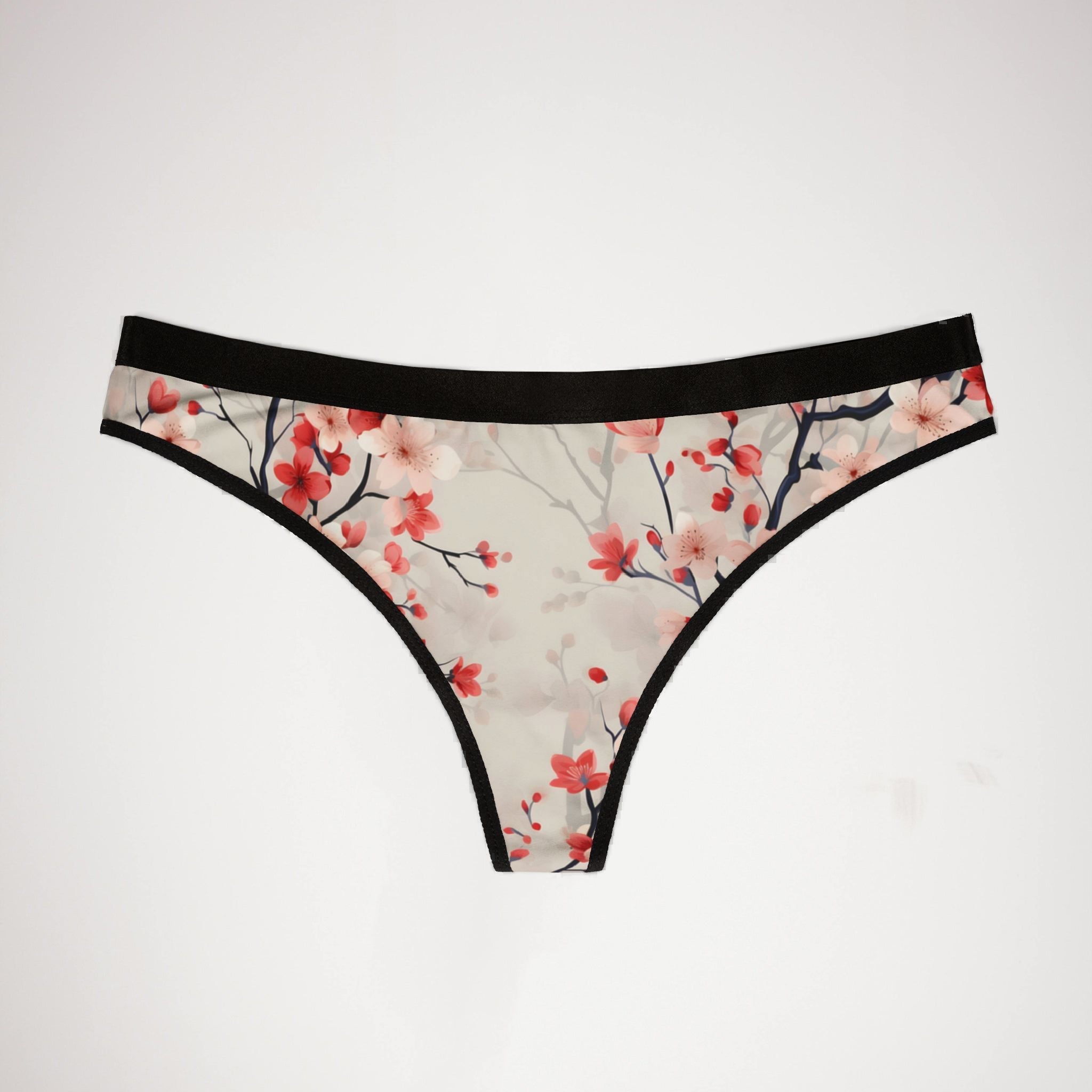 Women's thongs cherryblossom floral