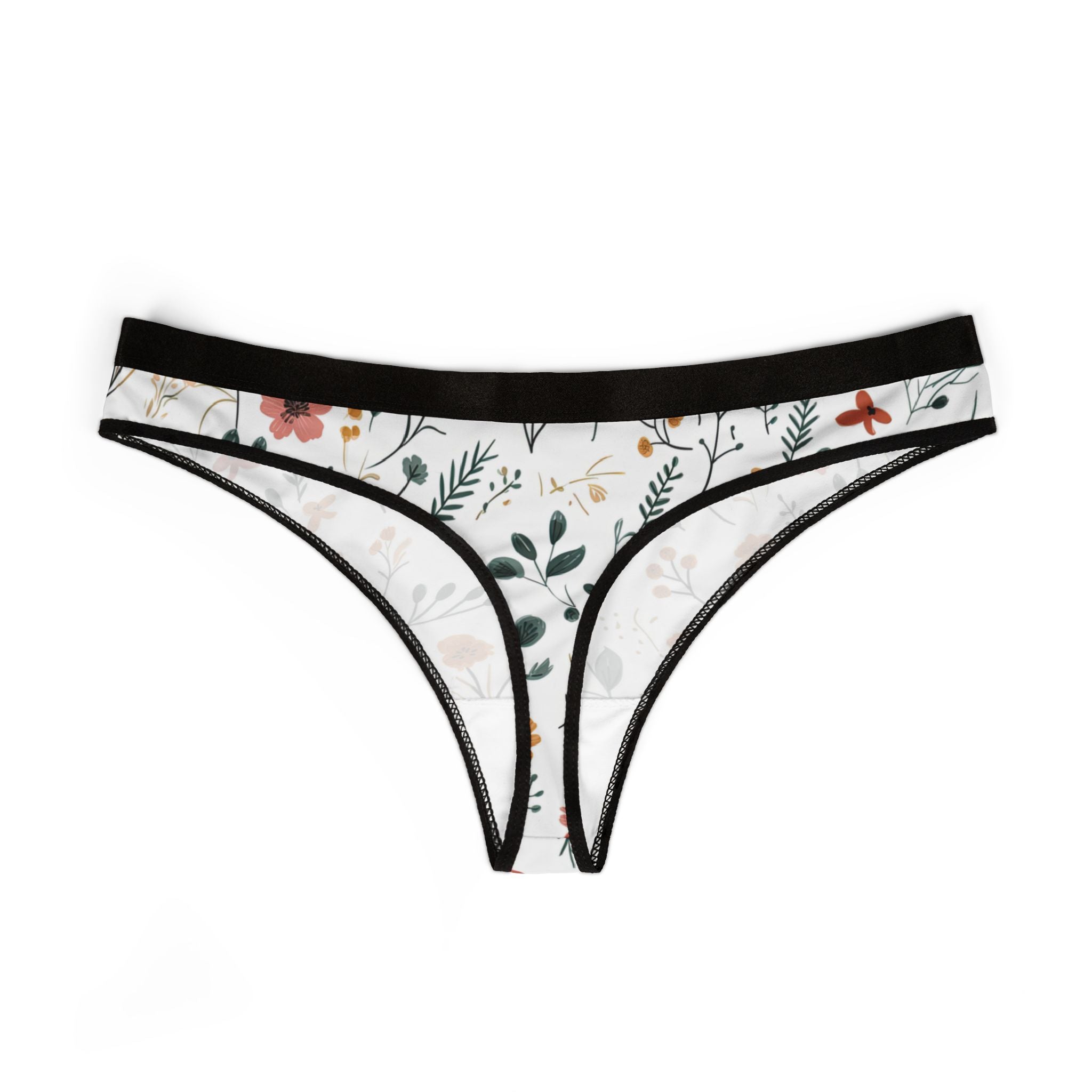 Women's thongs minimal boho flowers