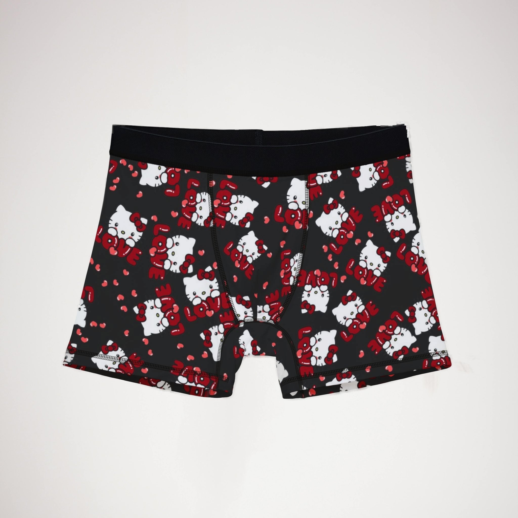 Men's boxers kitty valentine love black