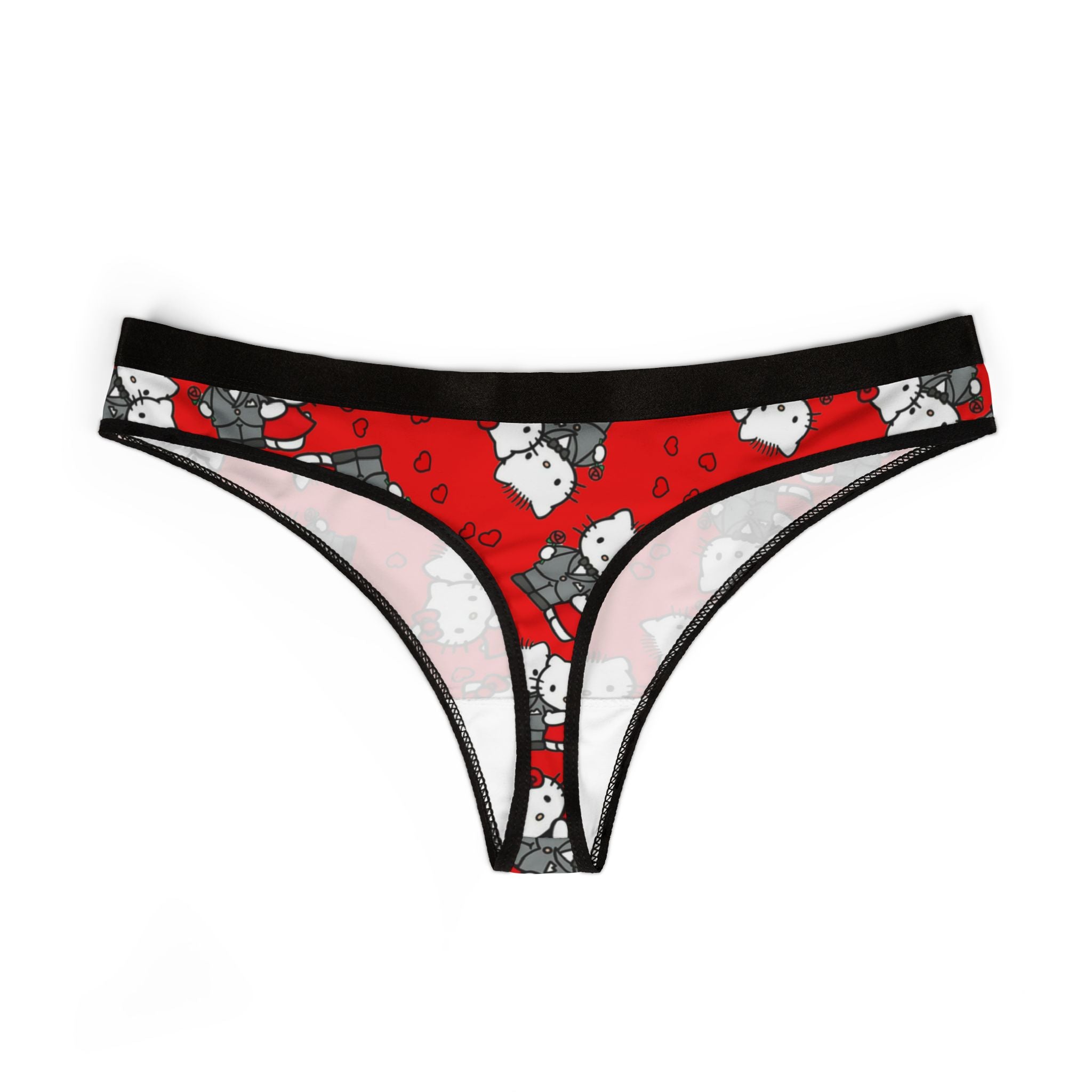 Women's thongs kitty wedding anniversary red