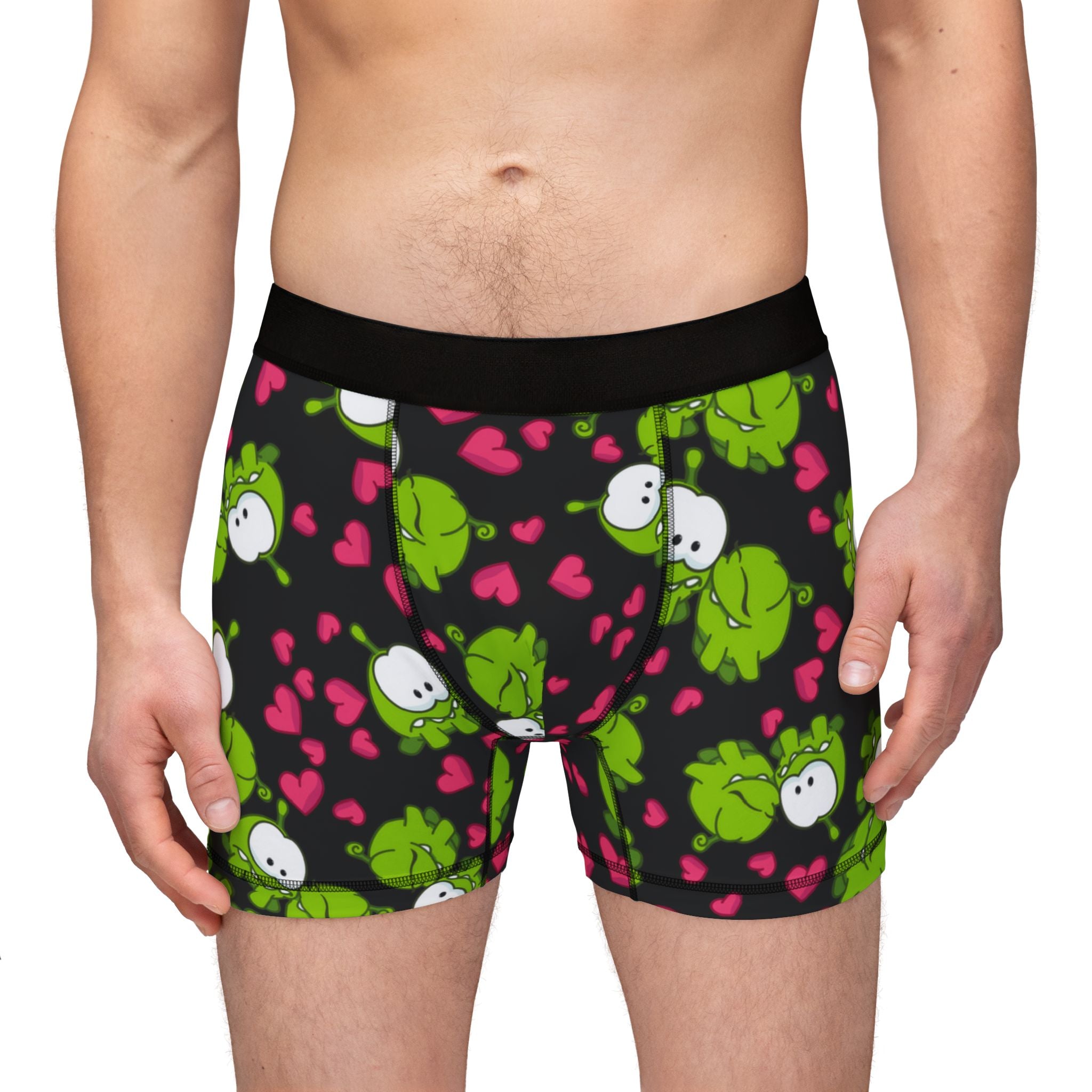 Men's boxers om nom kiss valentine black