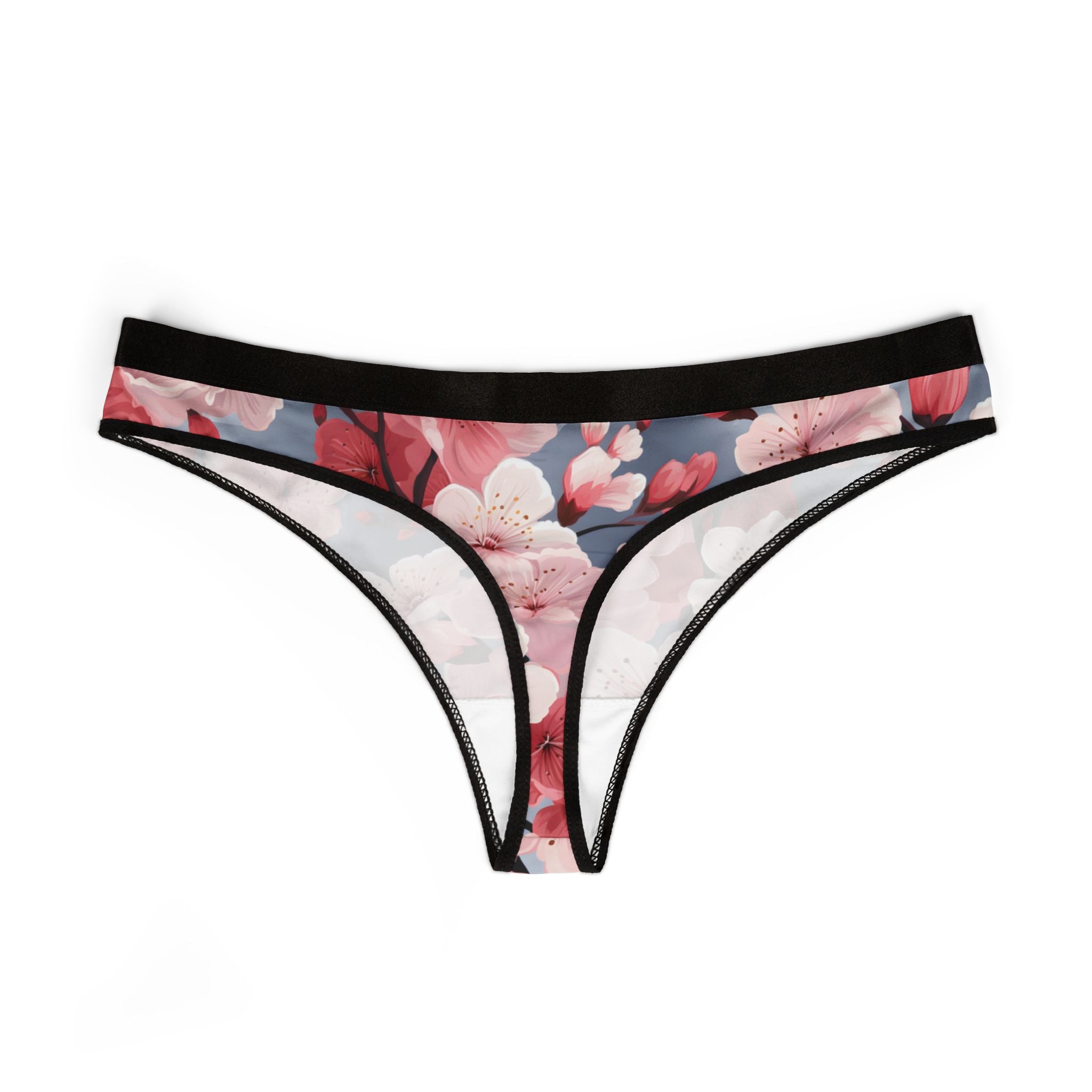 Women's thongs cherryblossom floral