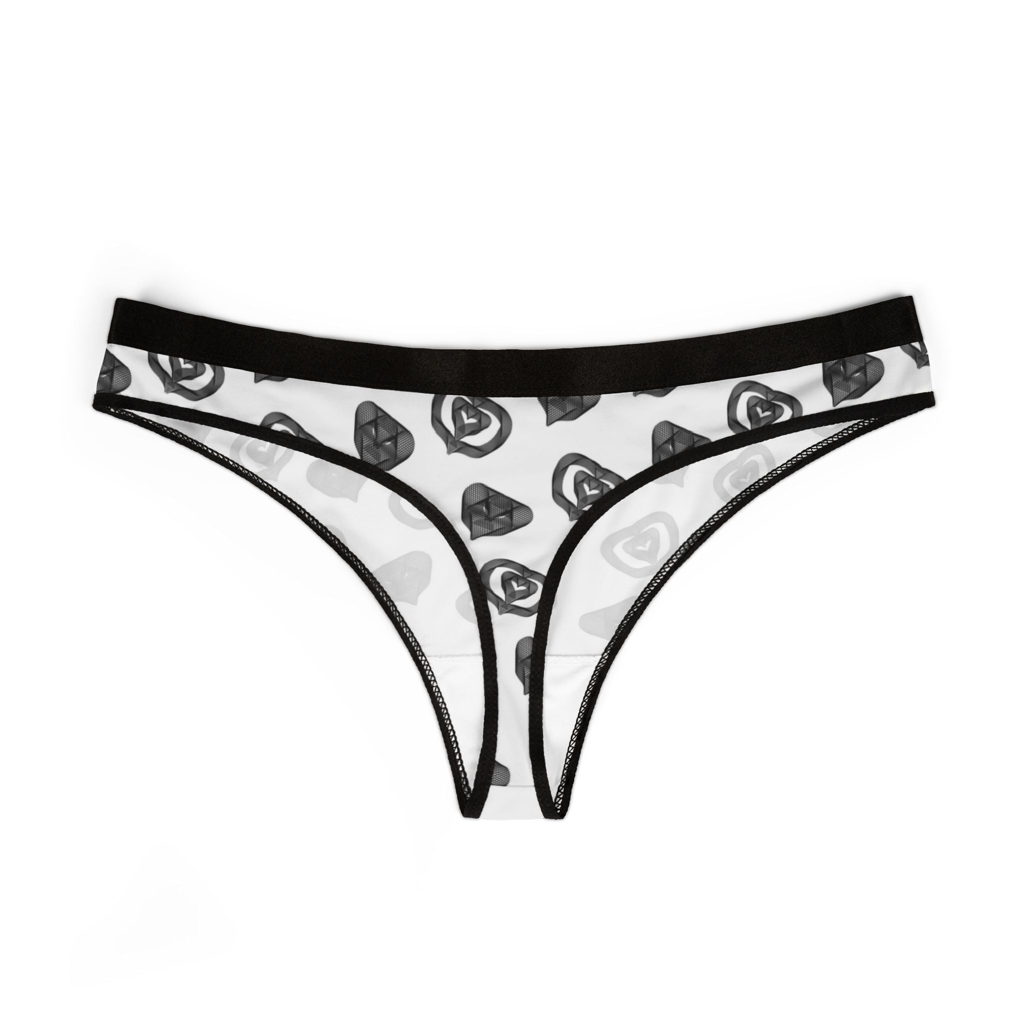 Women's thongs love hearts