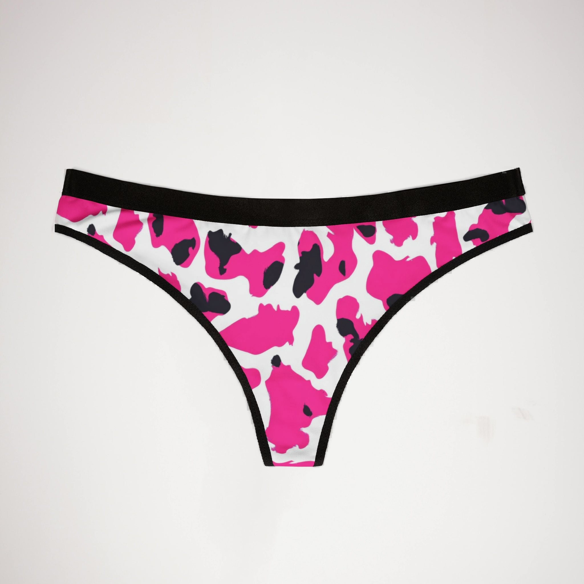 Women's thongs colorful cow print