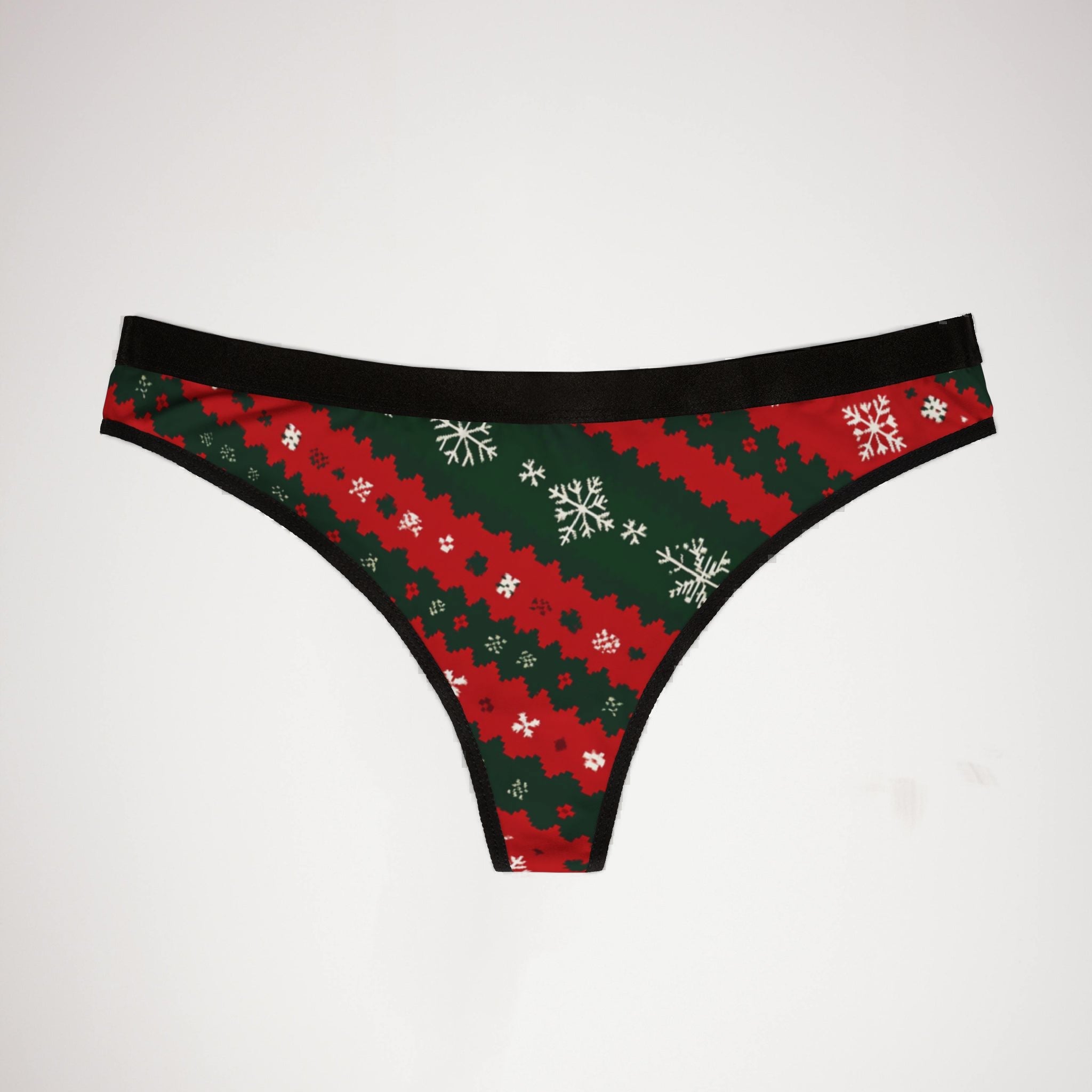 Women's thongs ugly christmas sweater