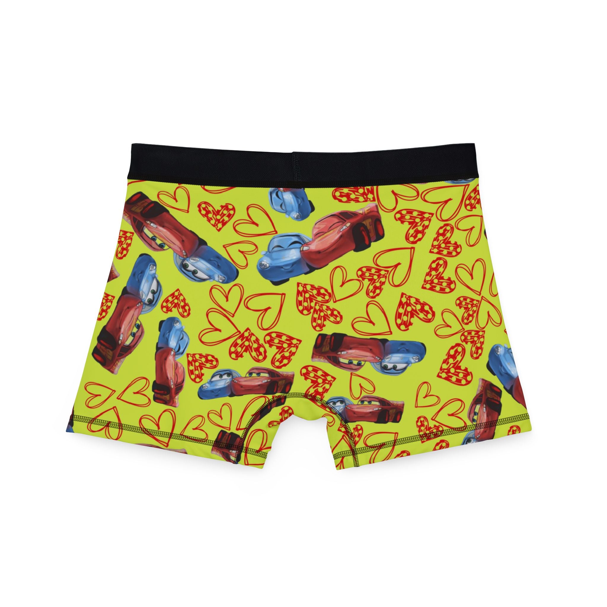 Men's boxers mcqueen couples hearts yellow