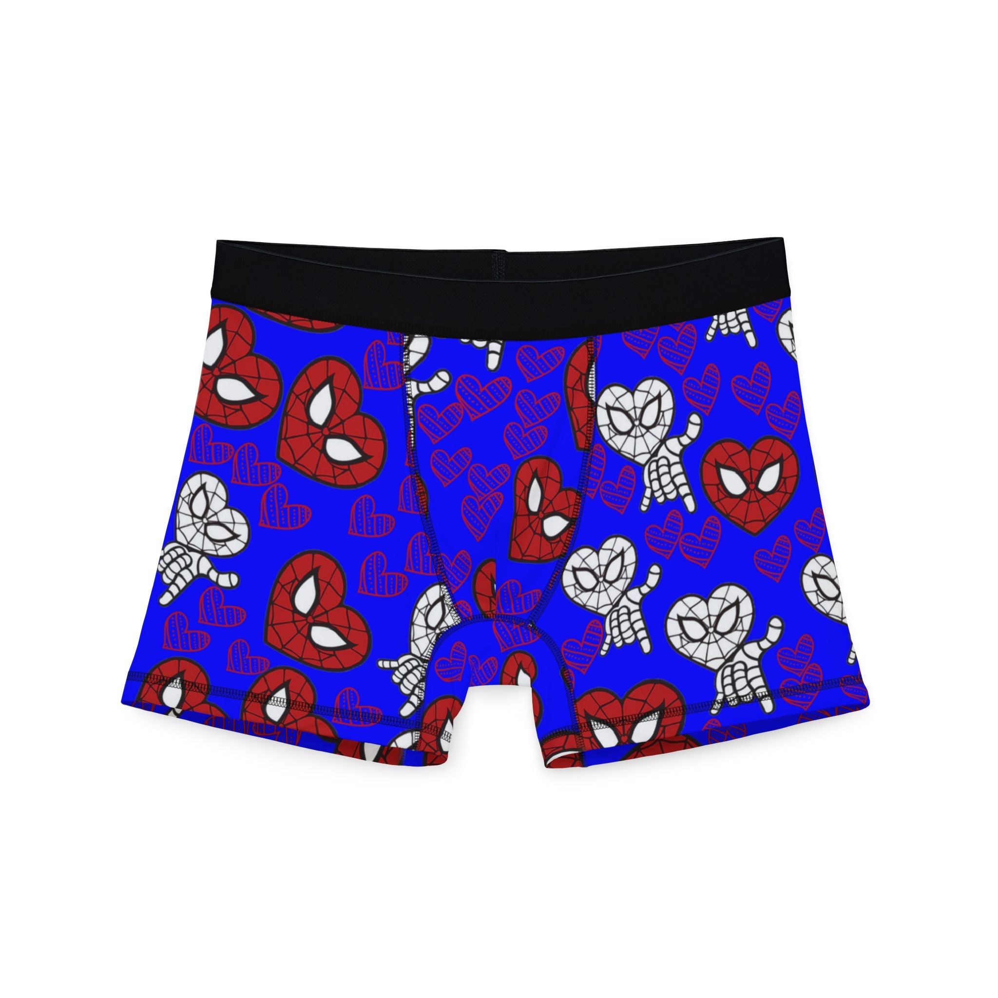 Men's boxers spider heart blue