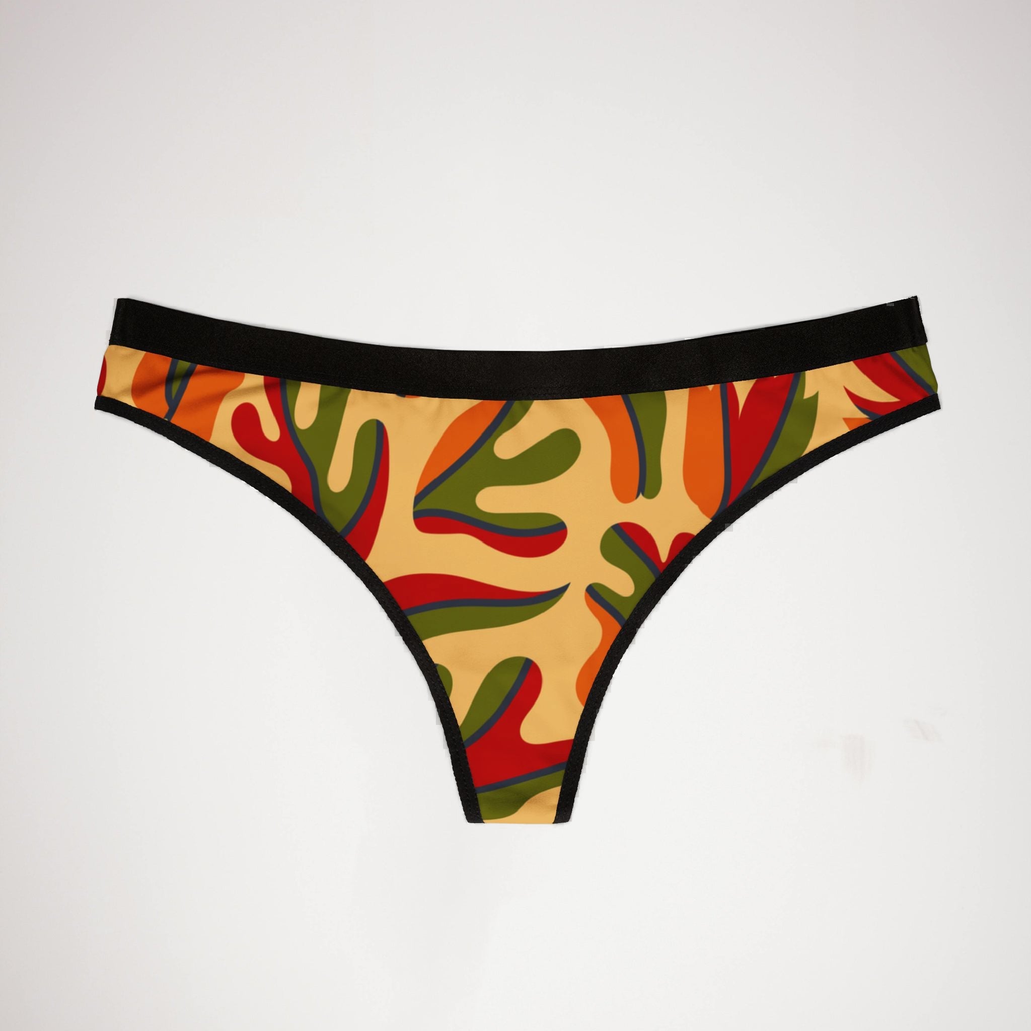 Women's thongs autumn leaves iii