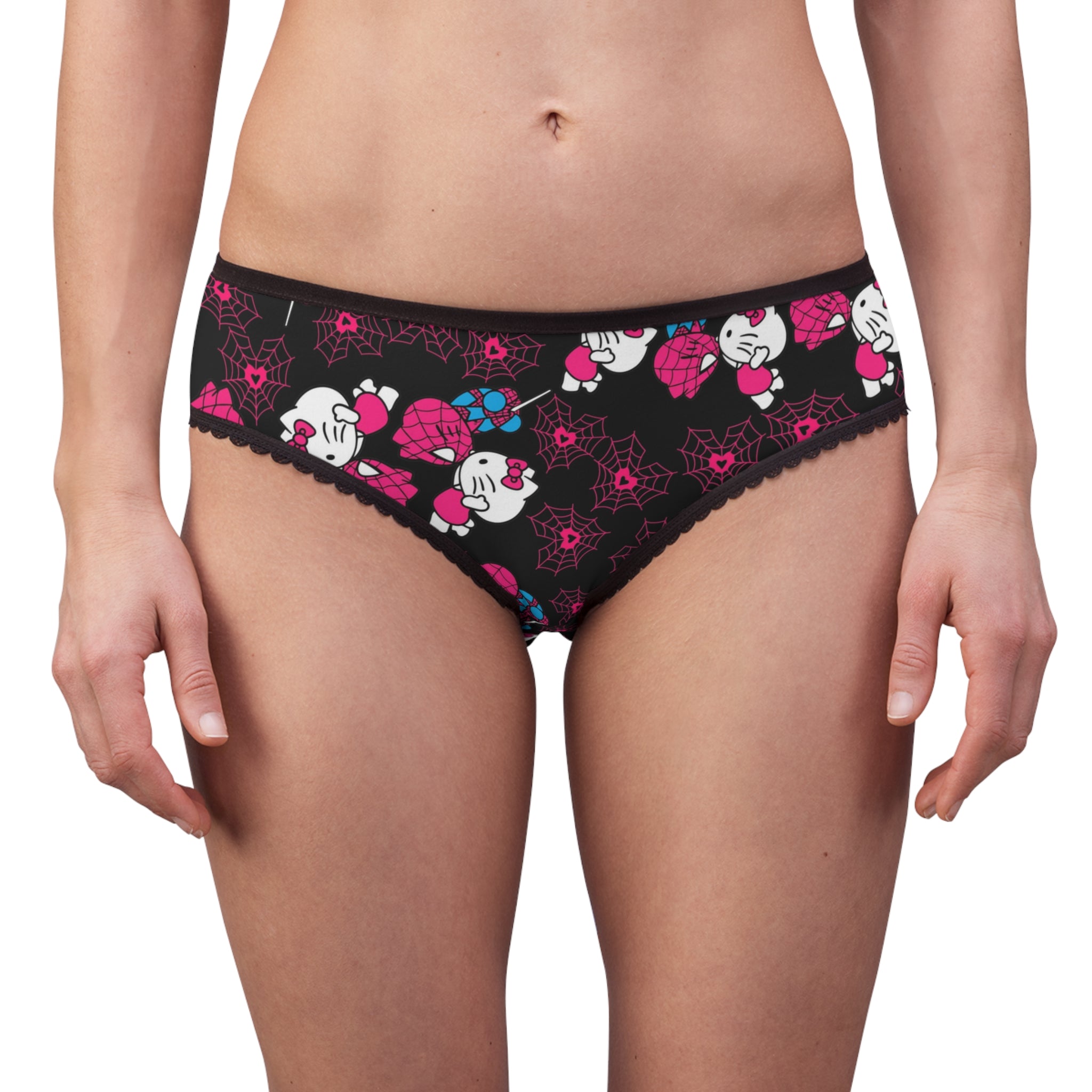 Women's briefs spider kitty black