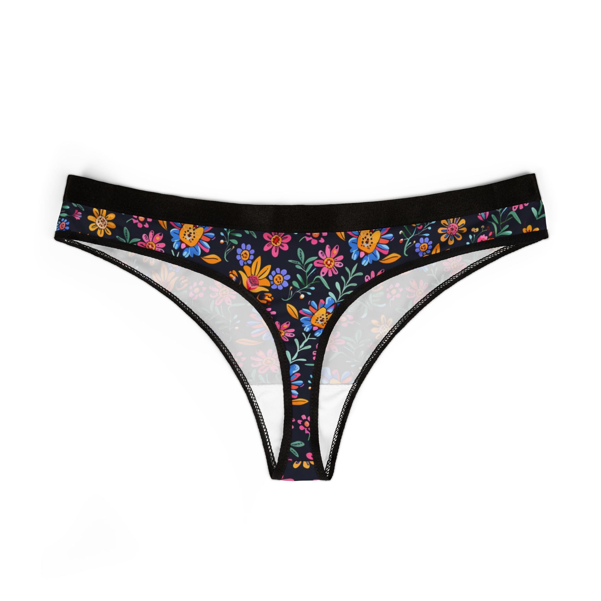 Women's thongs mexican flower