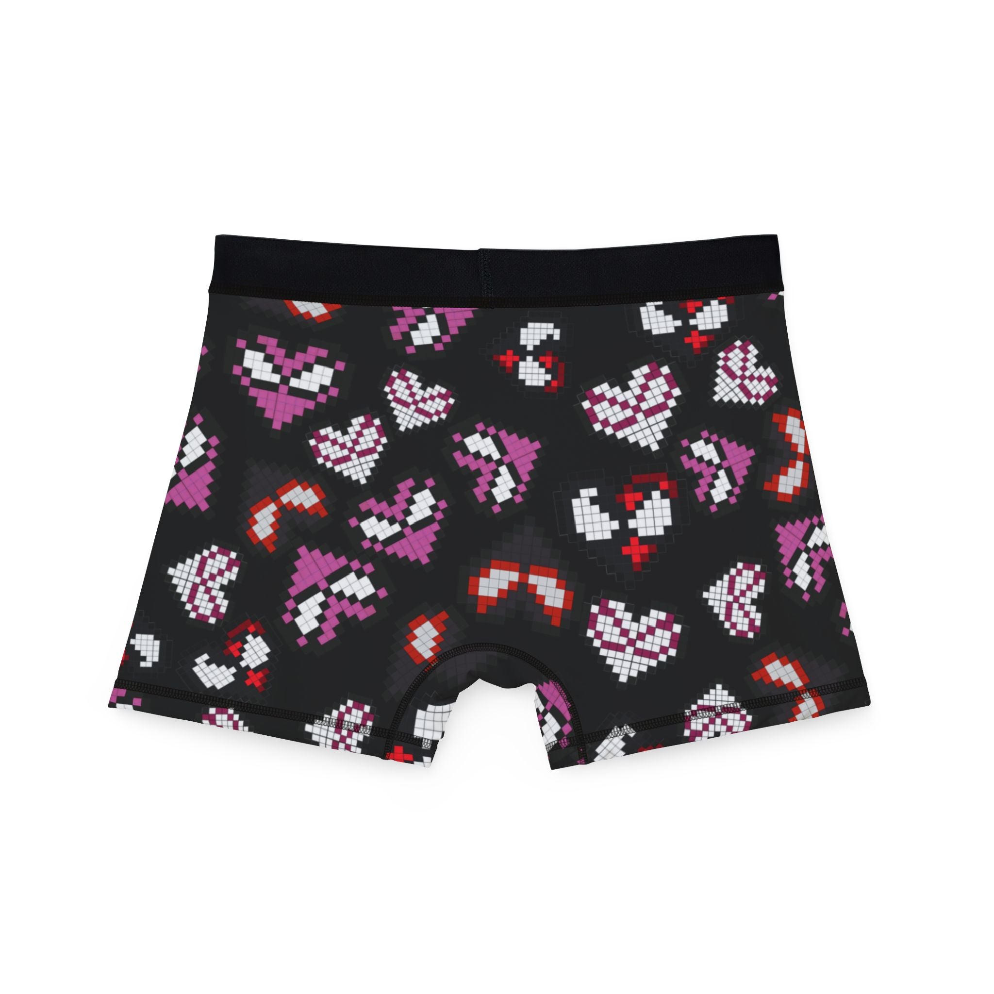 Men's boxers spider hearts pixel black