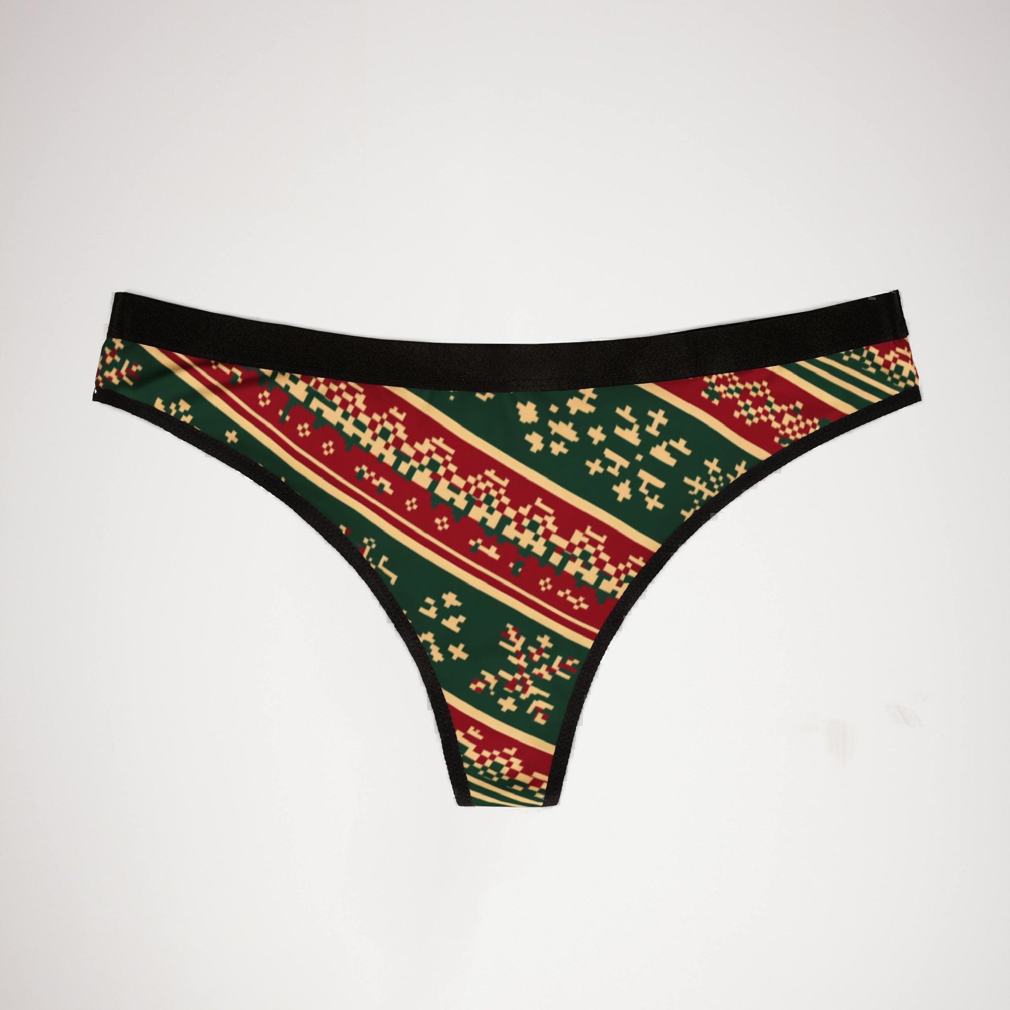 Women's thongs ugly christmas sweater