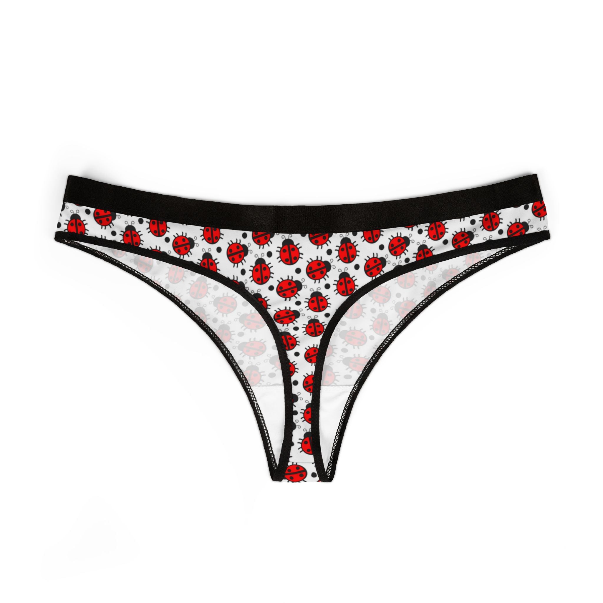 Women's thongs ladybug seamless