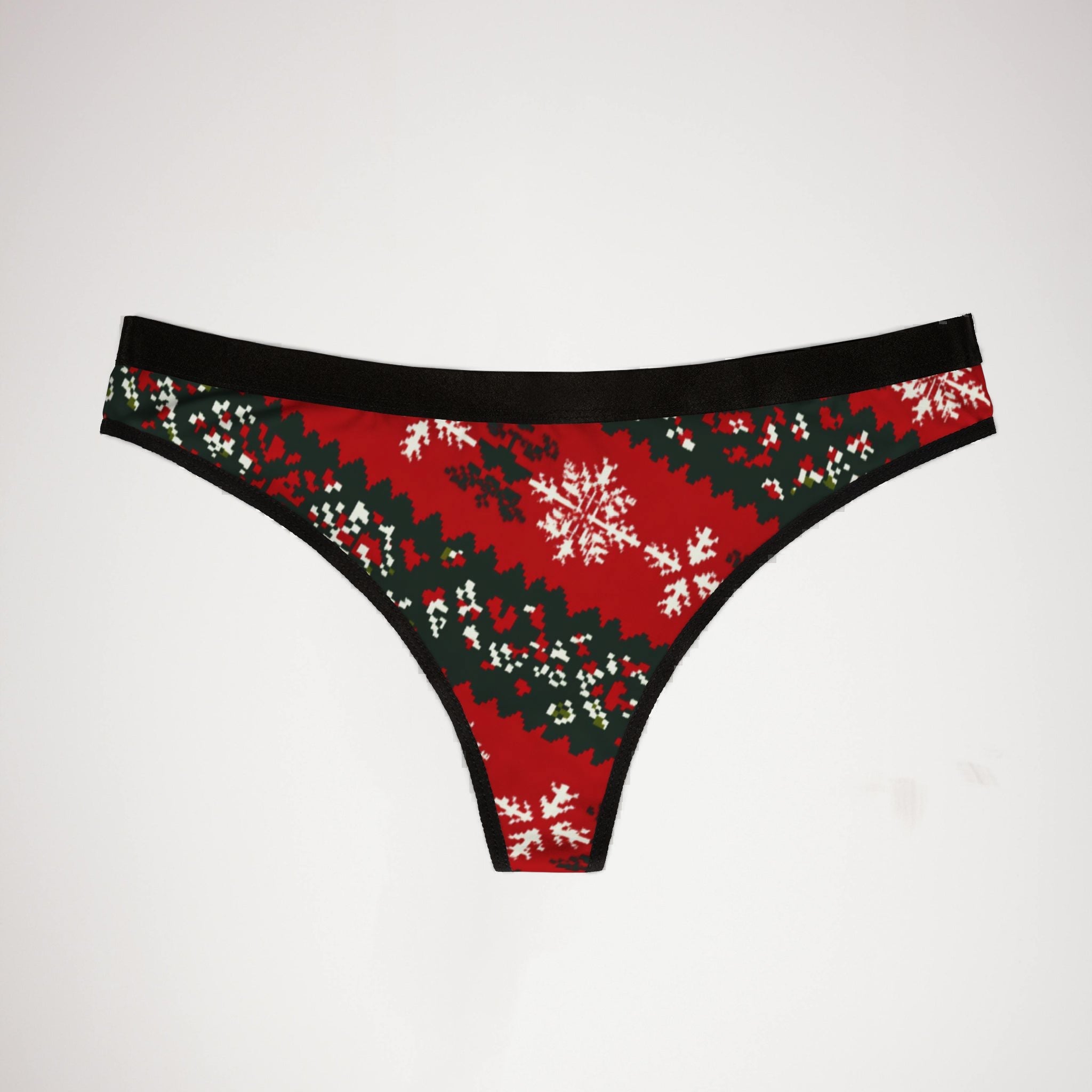 Women's thongs ugly christmas sweater