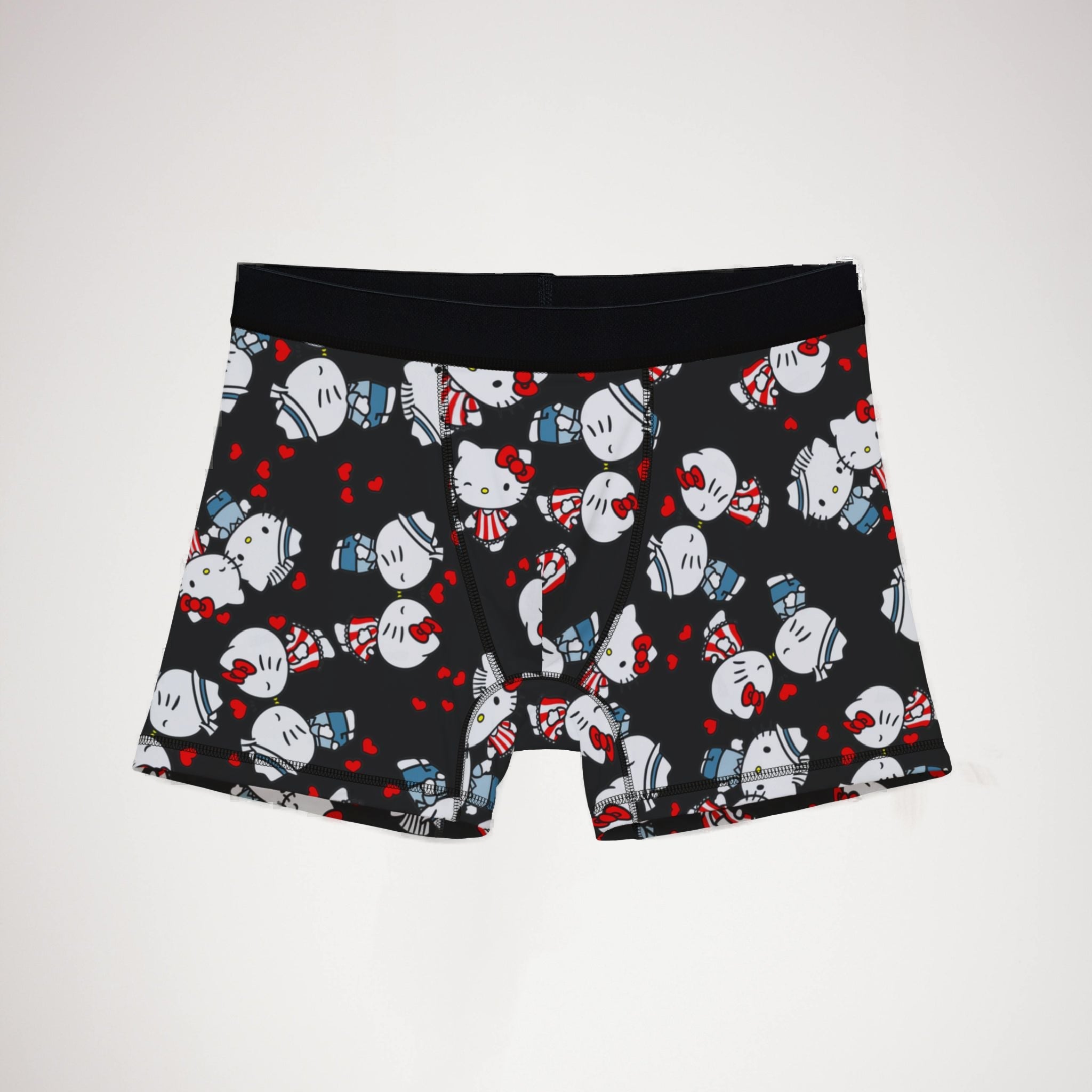 Men's boxers kitty kiss wedding black