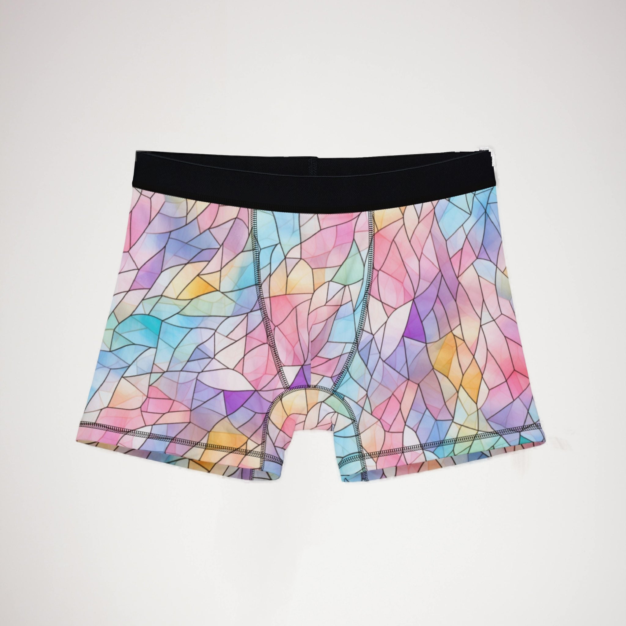 Men's boxers pastel stained glass