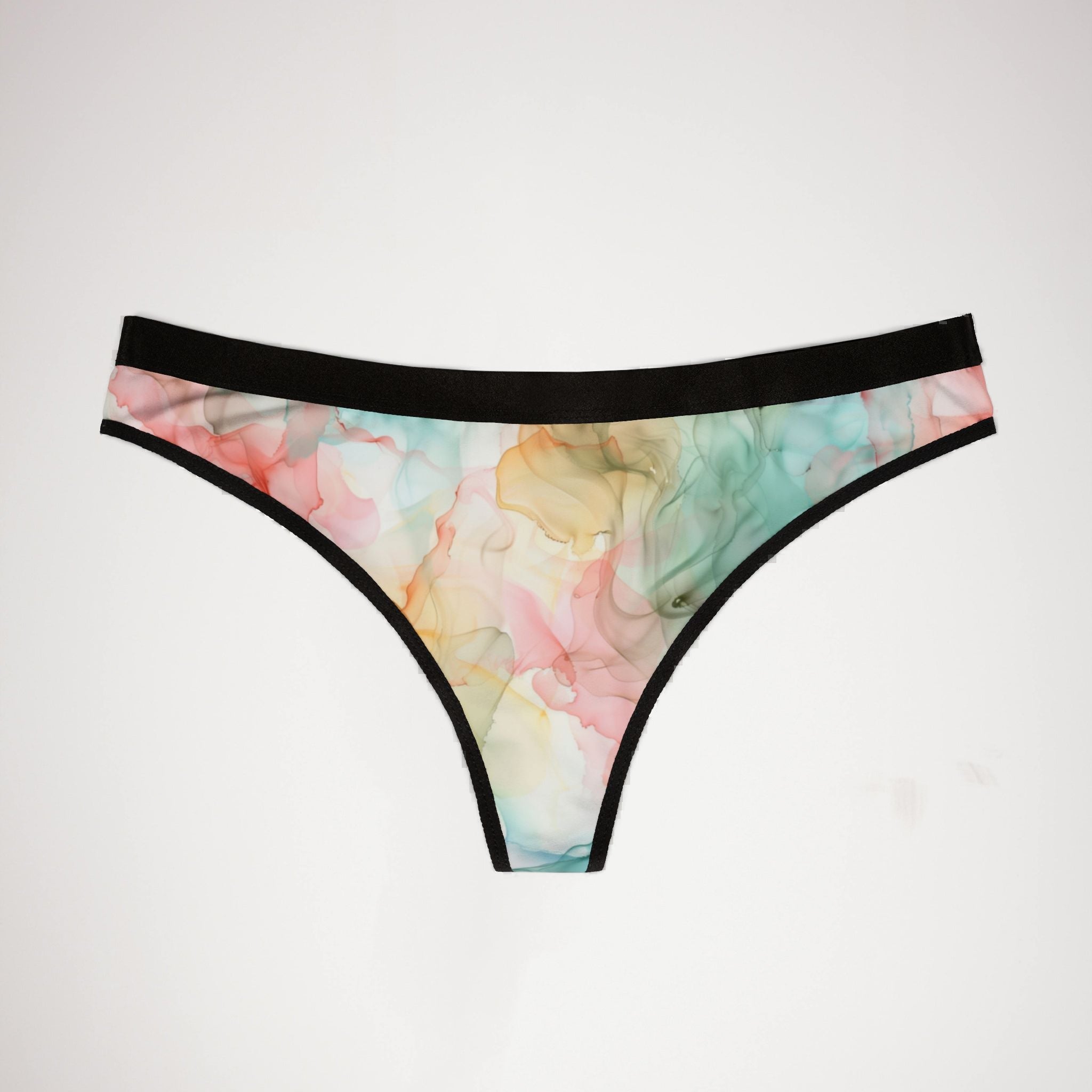 Women's thongs pastel alcohol ink