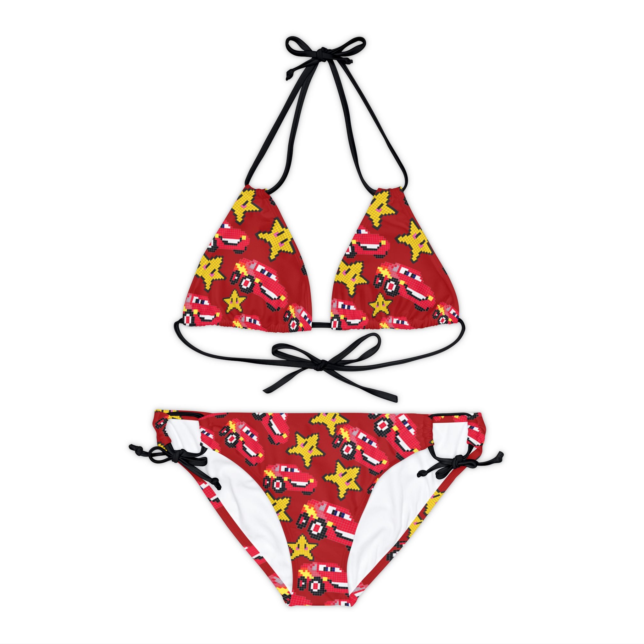 Strappy bikini set mcqueen stars red