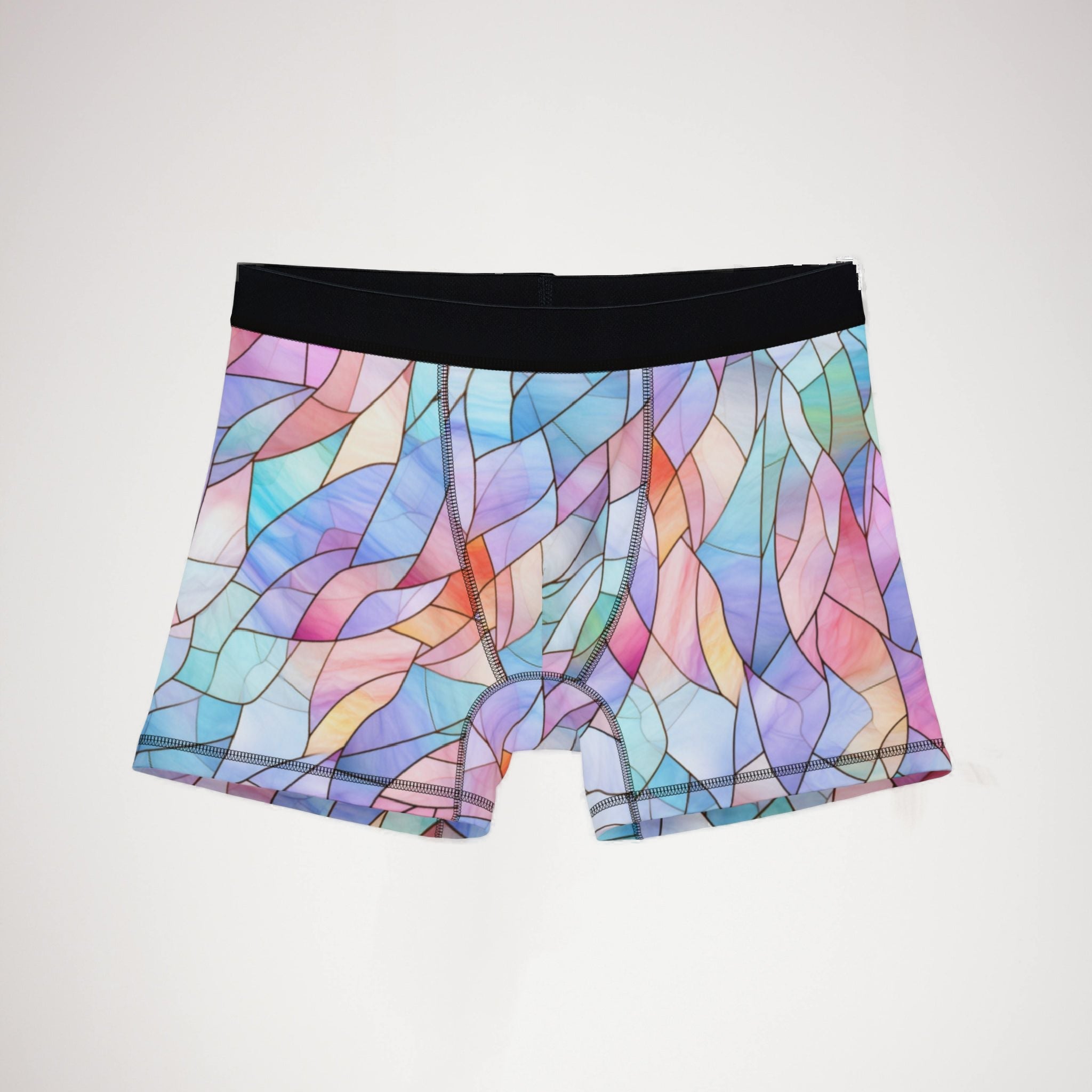 Men's boxers pastel stained glass