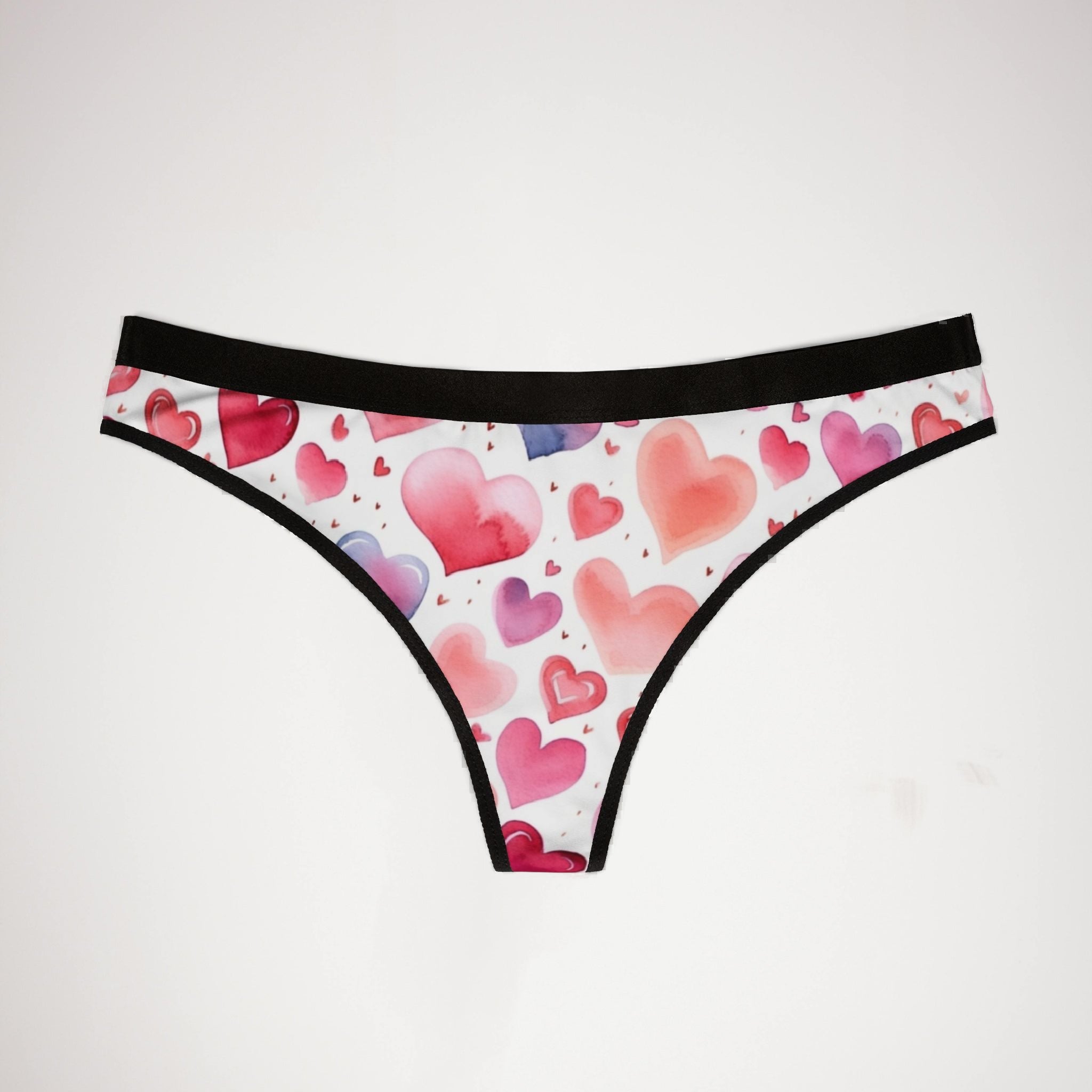 Women's thongs valentines day heart extra