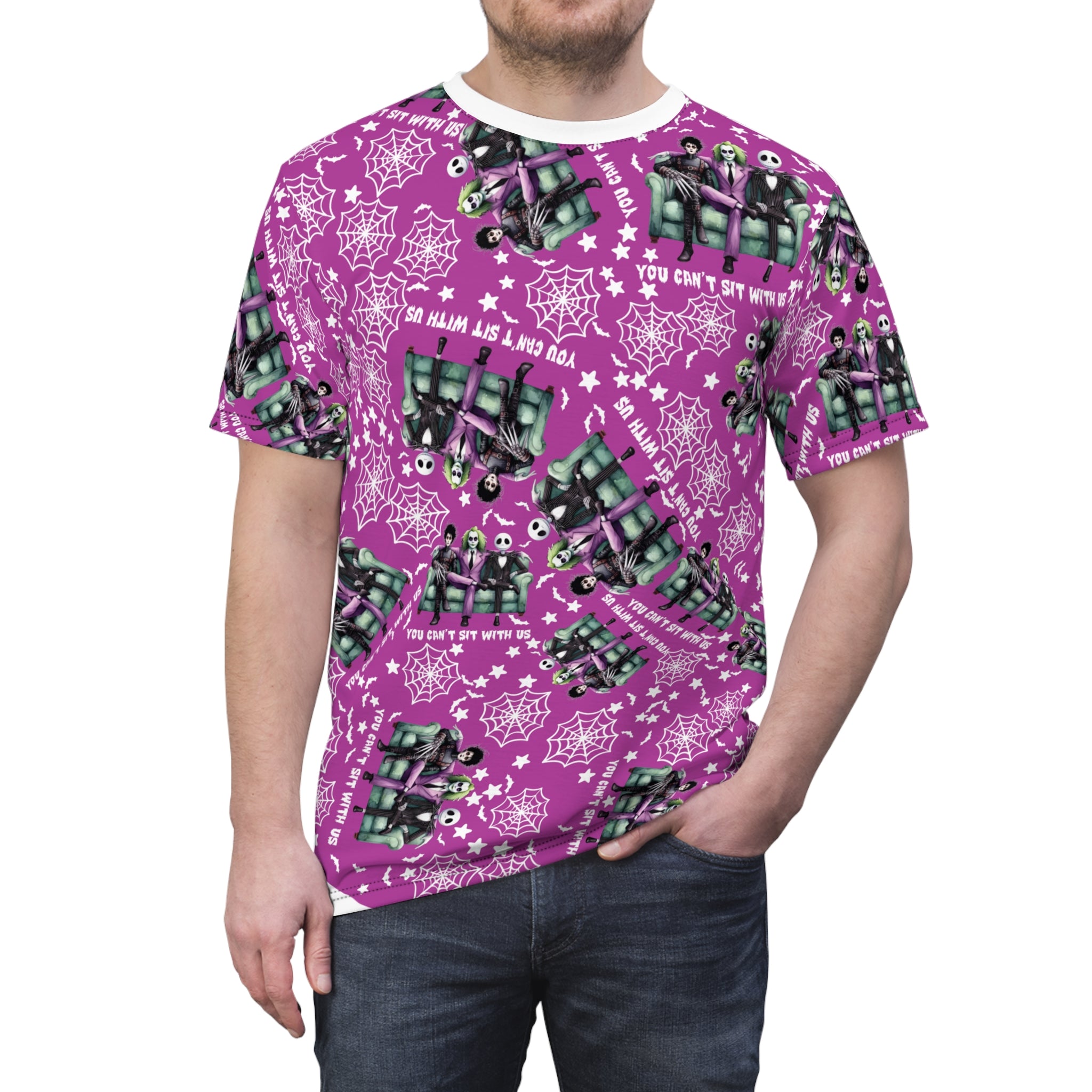 Unisex cut & sew tee You can t sit with us Halloween purple