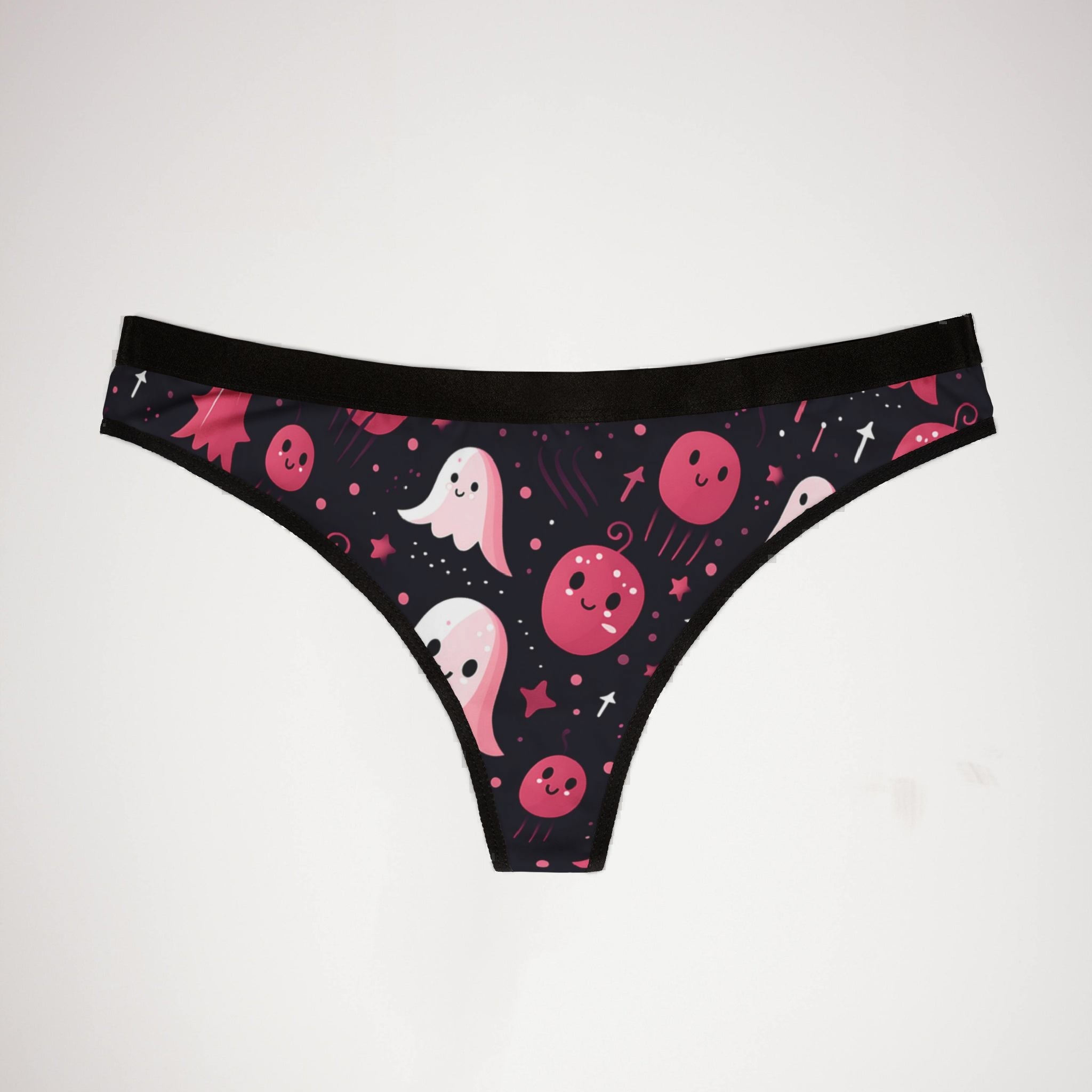 Women's thongs pink halloween