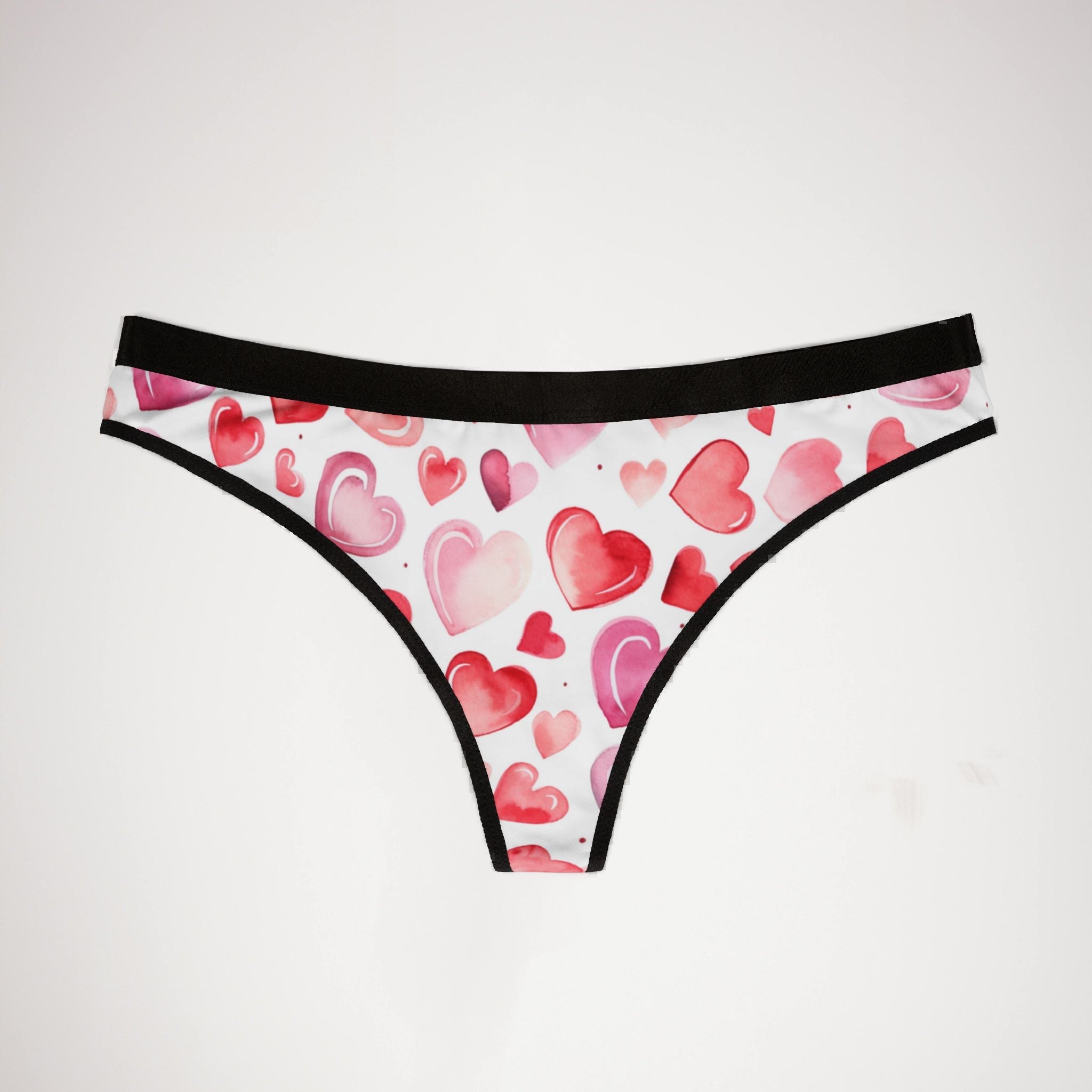 Women's thongs valentines day heart