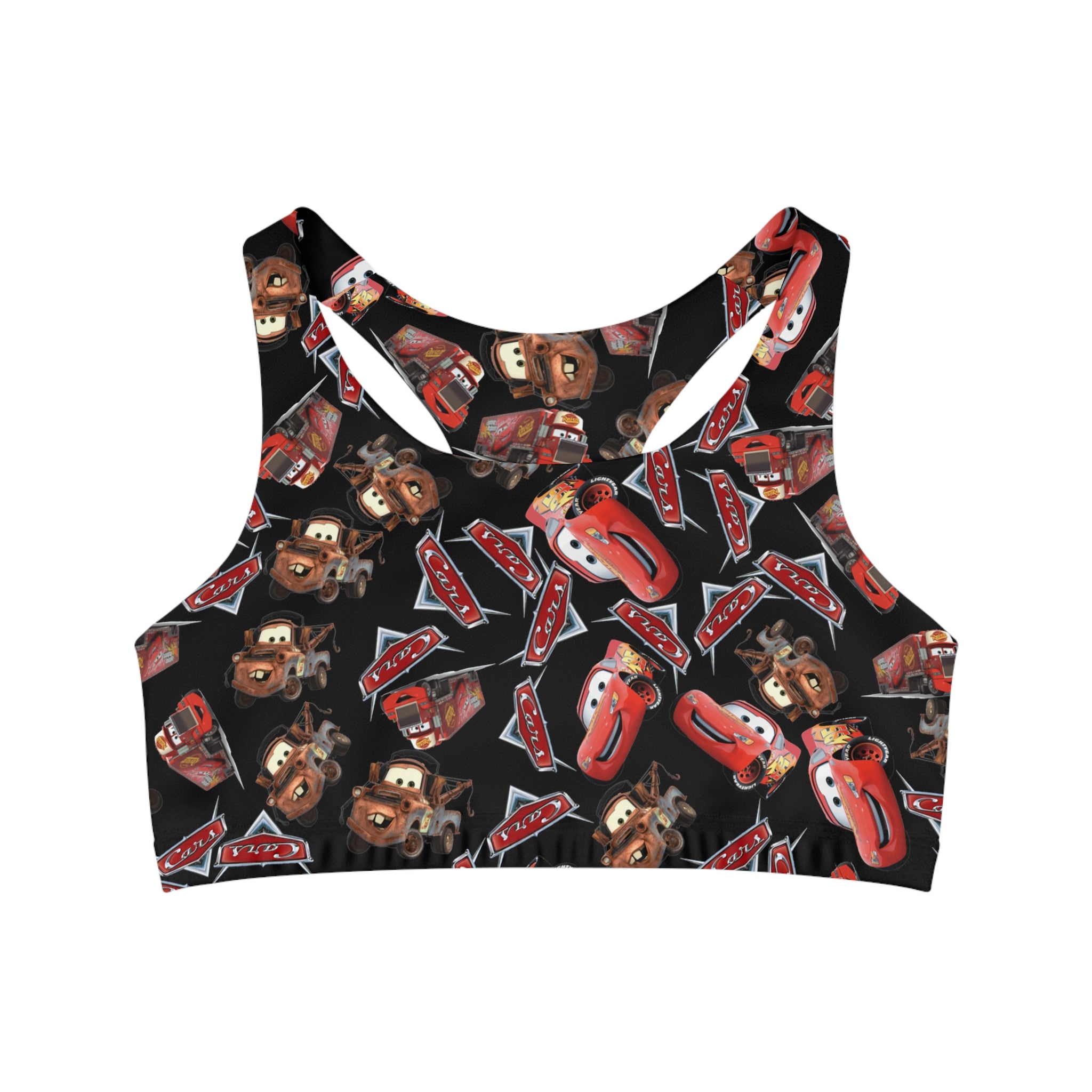 Sports bra mcqueen funny cars black