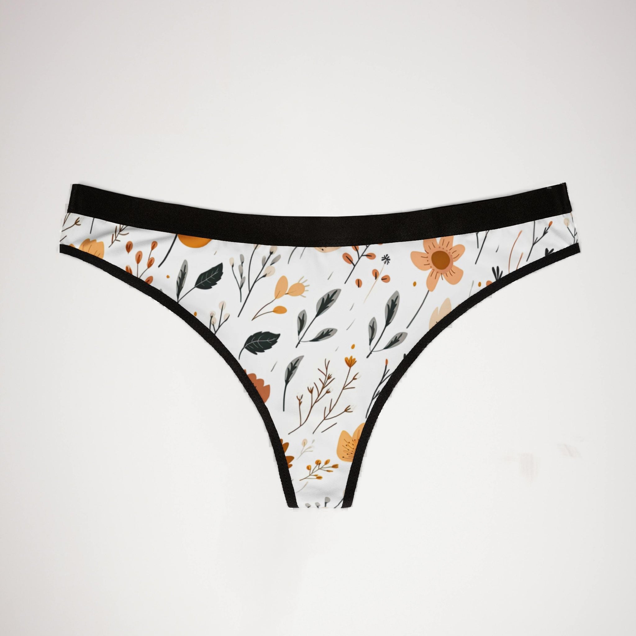 Women's thongs minimal boho flowers