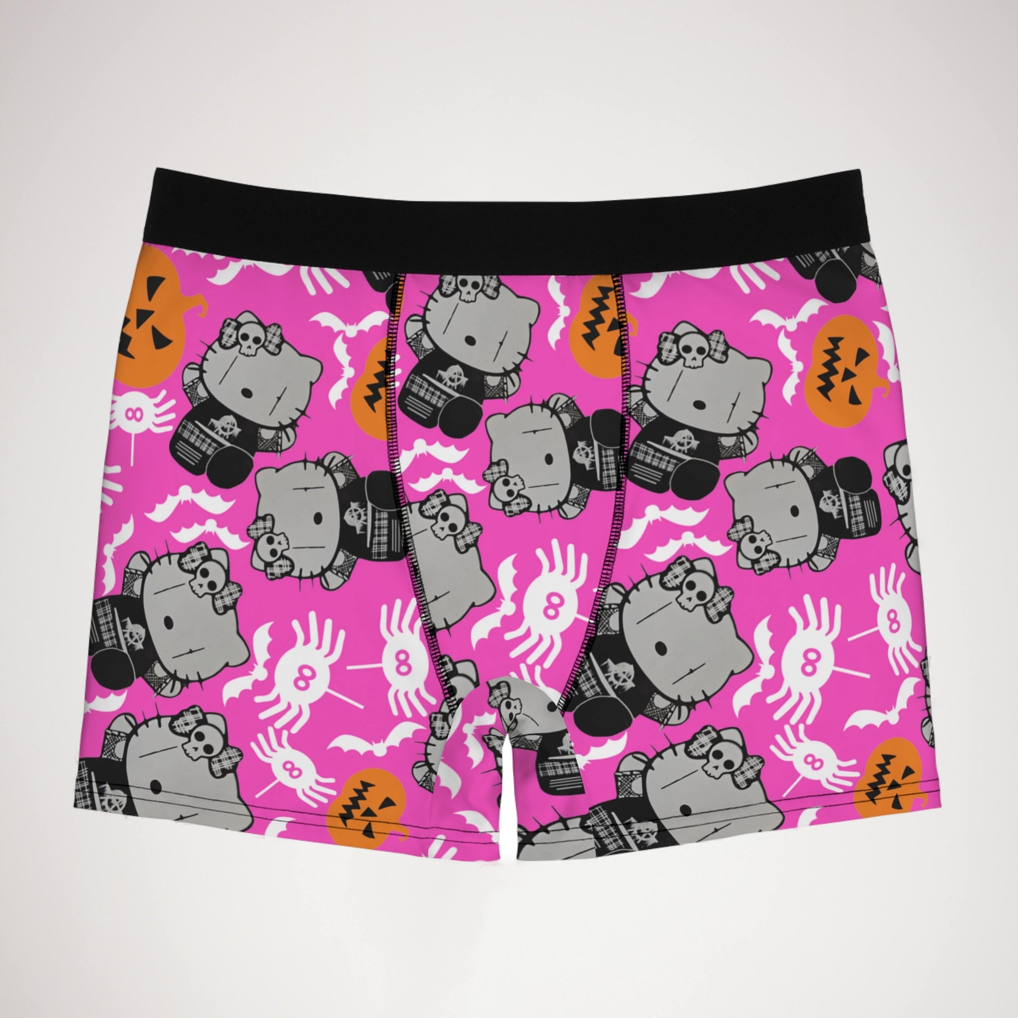 Men's boxer briefs kitty blank pumpkin halloween pink