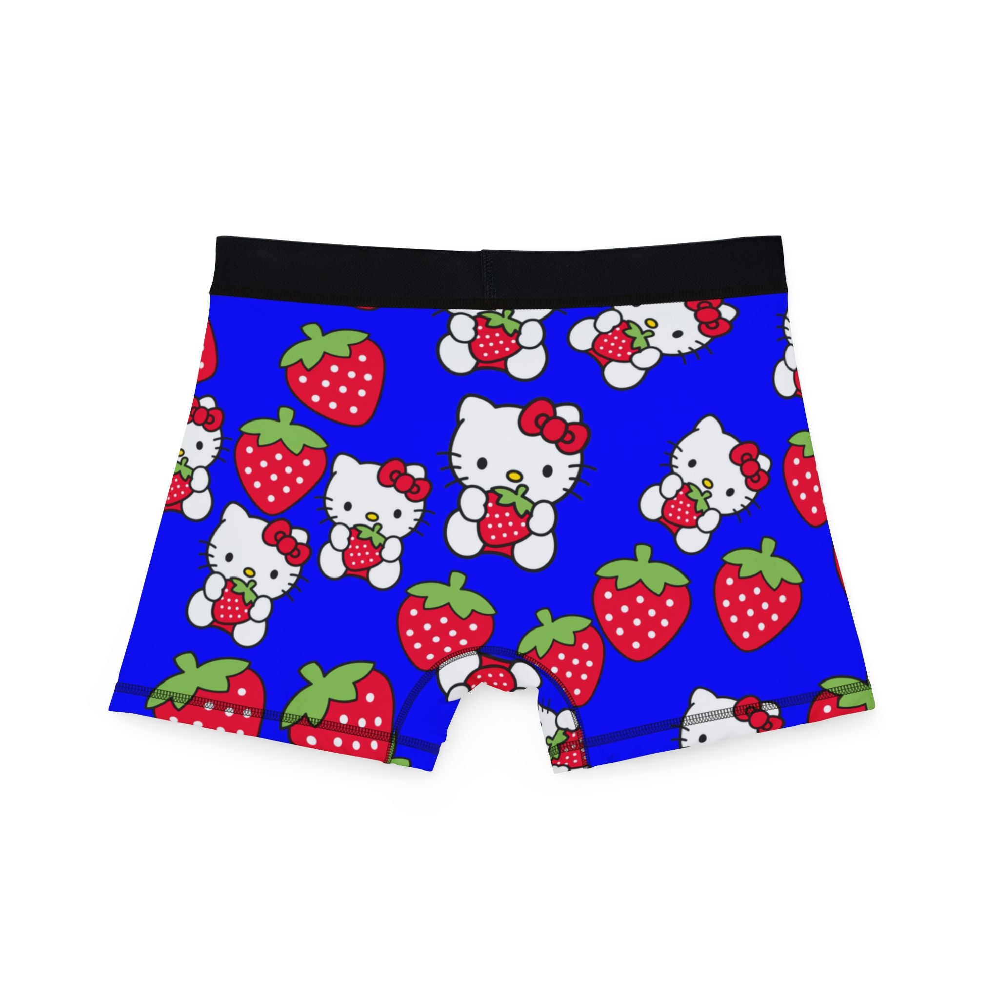 Men's boxers kitty strawberry valentine love blue