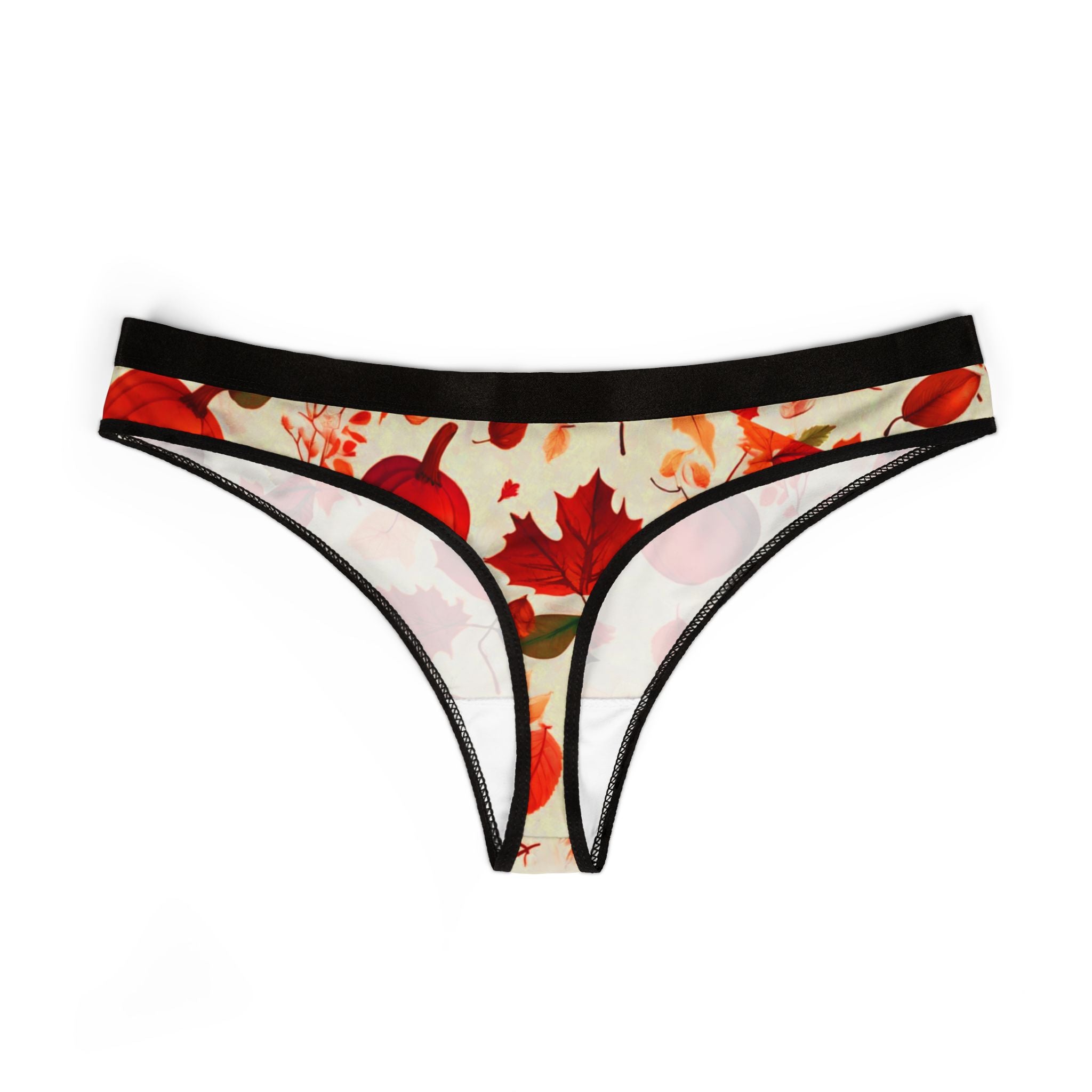 Women's thongs autumn leaves