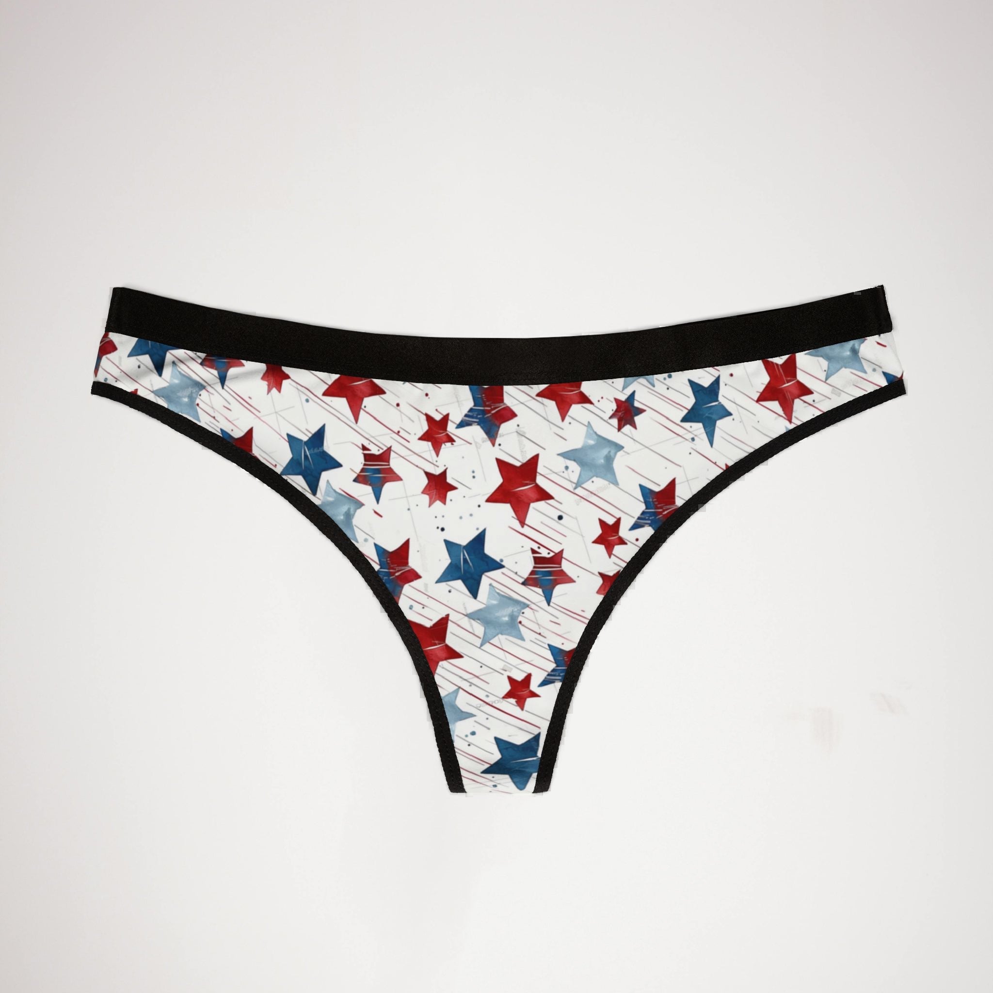 Women's thongs watercolor 4th of july