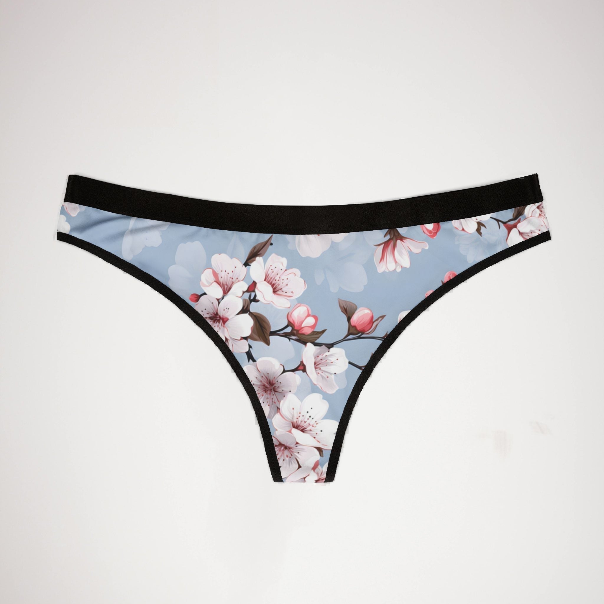 Women's thongs cherryblossom floral