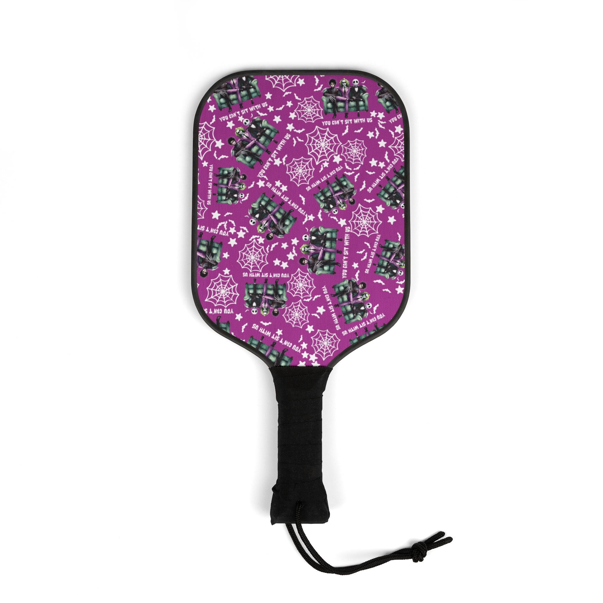 Pickleball kit (2 paddles + 2 balls + transparent bag) you can t shit with us halloween purple