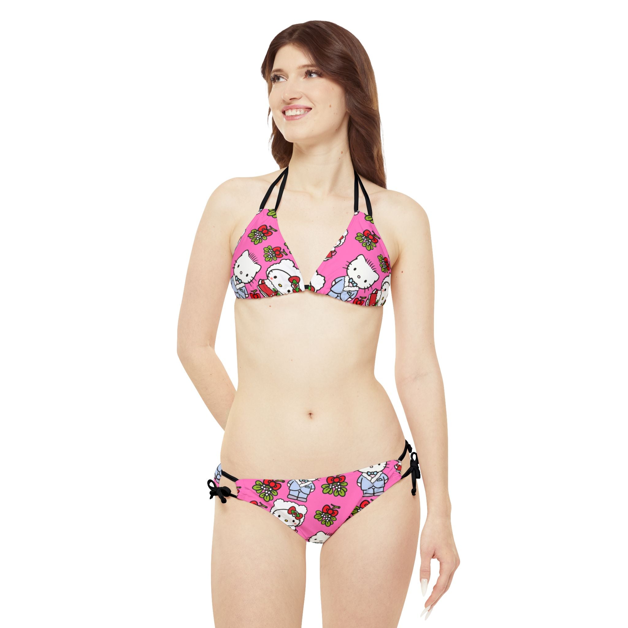 Strappy bikini set kitty wedding valentine pink