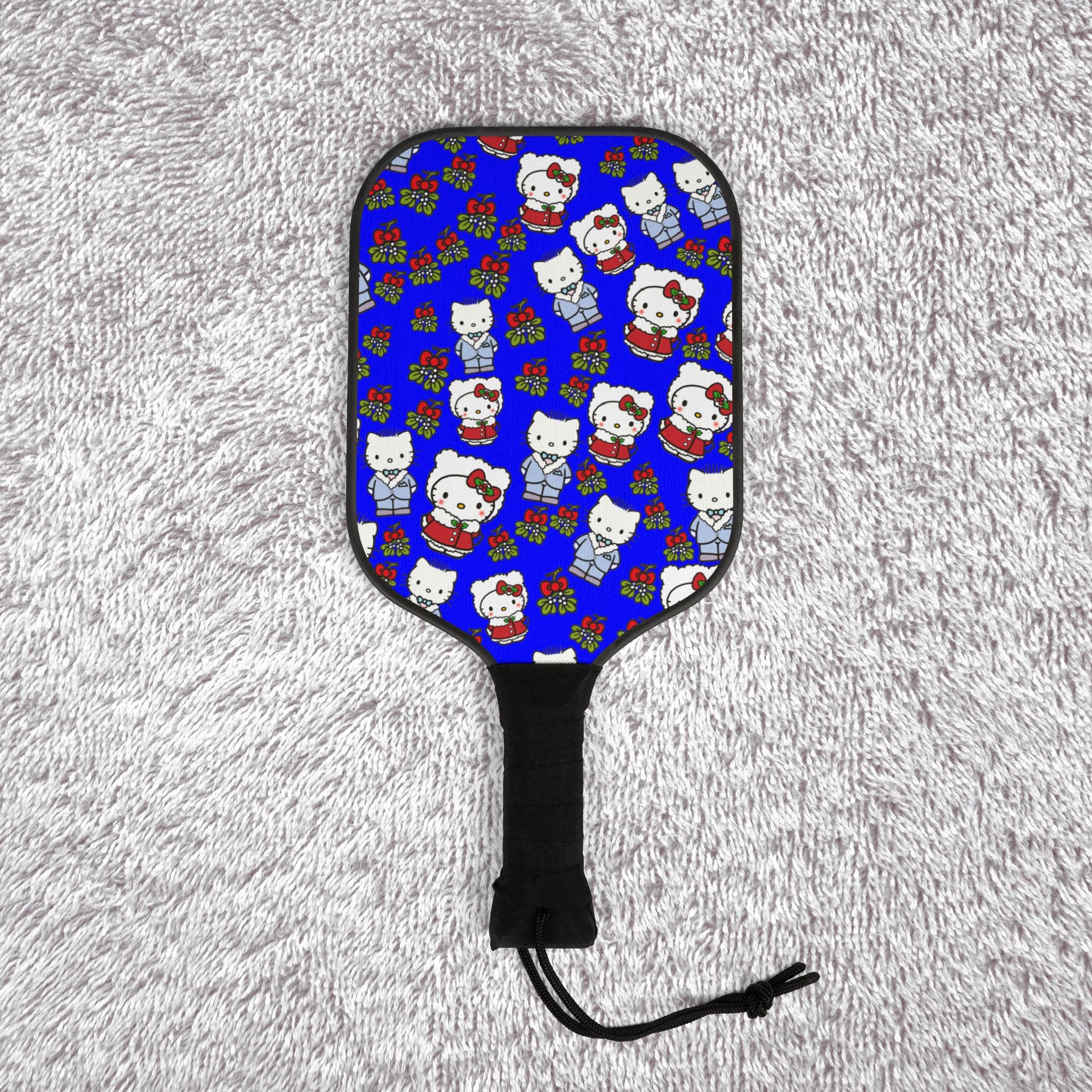 Pickleball kit (2 paddles + 2 balls + transparent bag) kitty wedding valentine blue