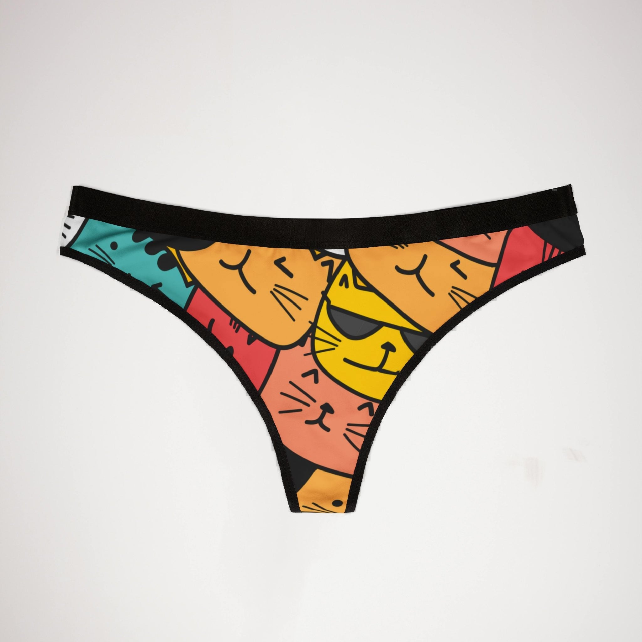 Women's thongs cute cat