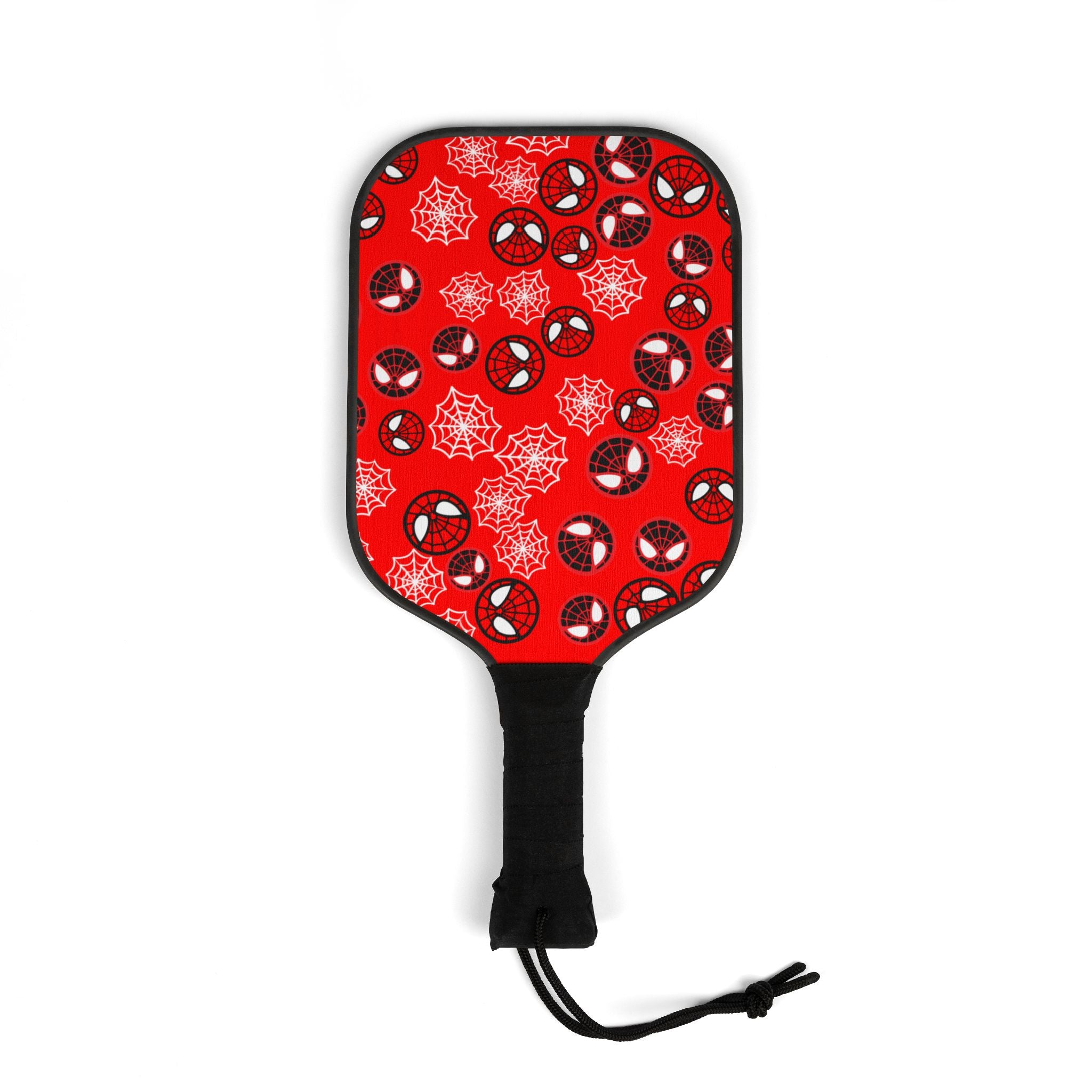 Pickleball kit (2 paddles + 2 balls + transparent bag) spider circle web red