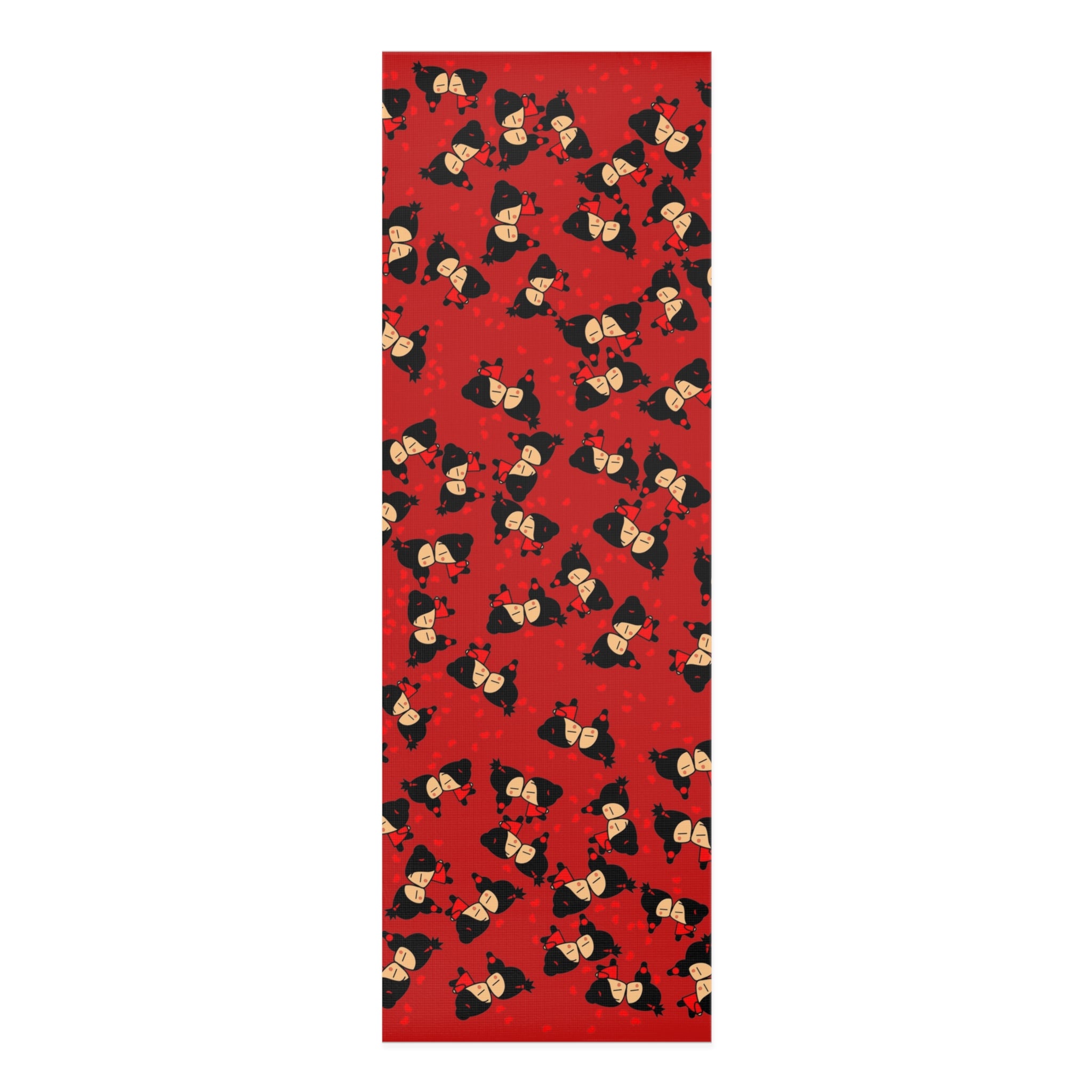 Foam yoga mat pucca valentine kiss red