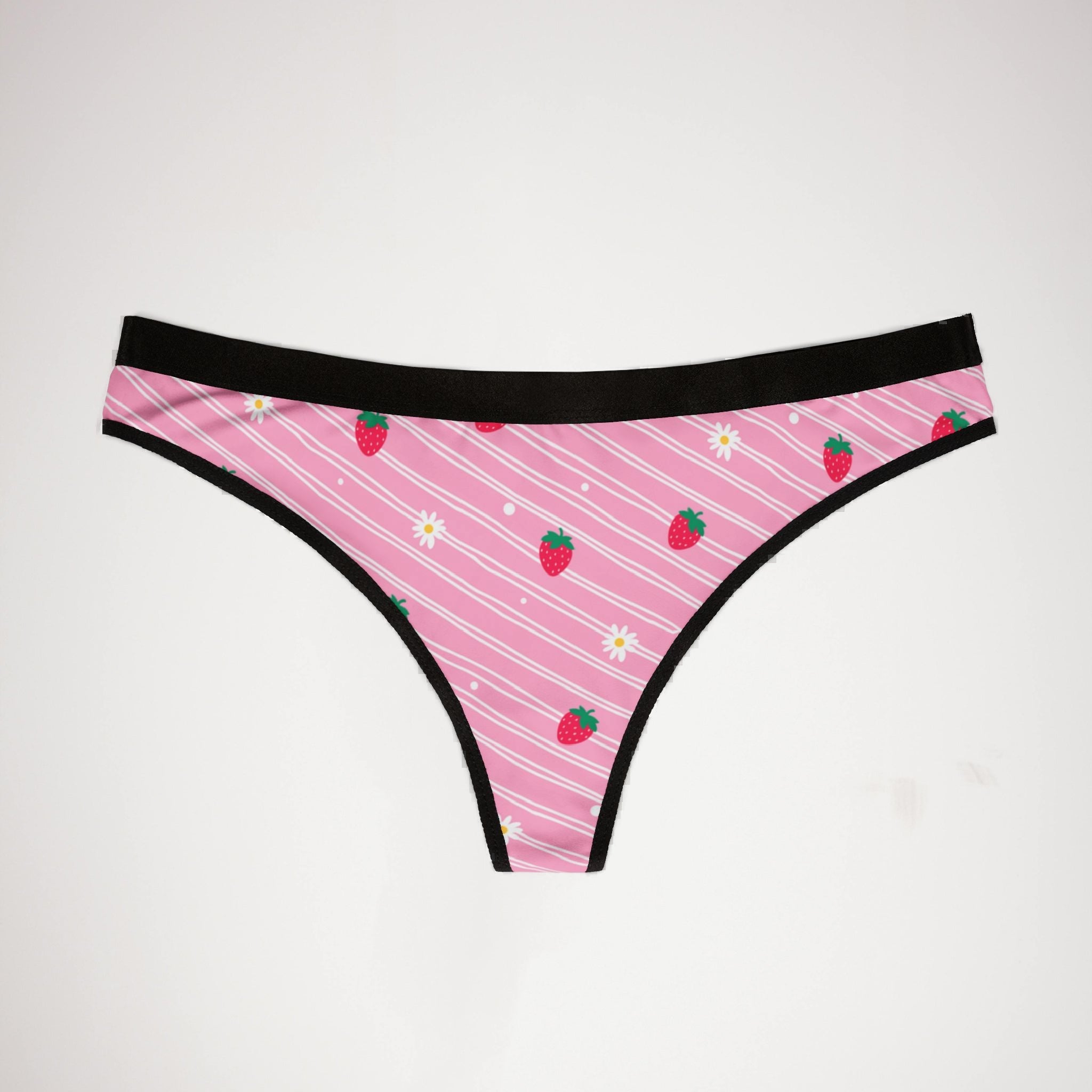 Women's thongs strawberry hot daisy