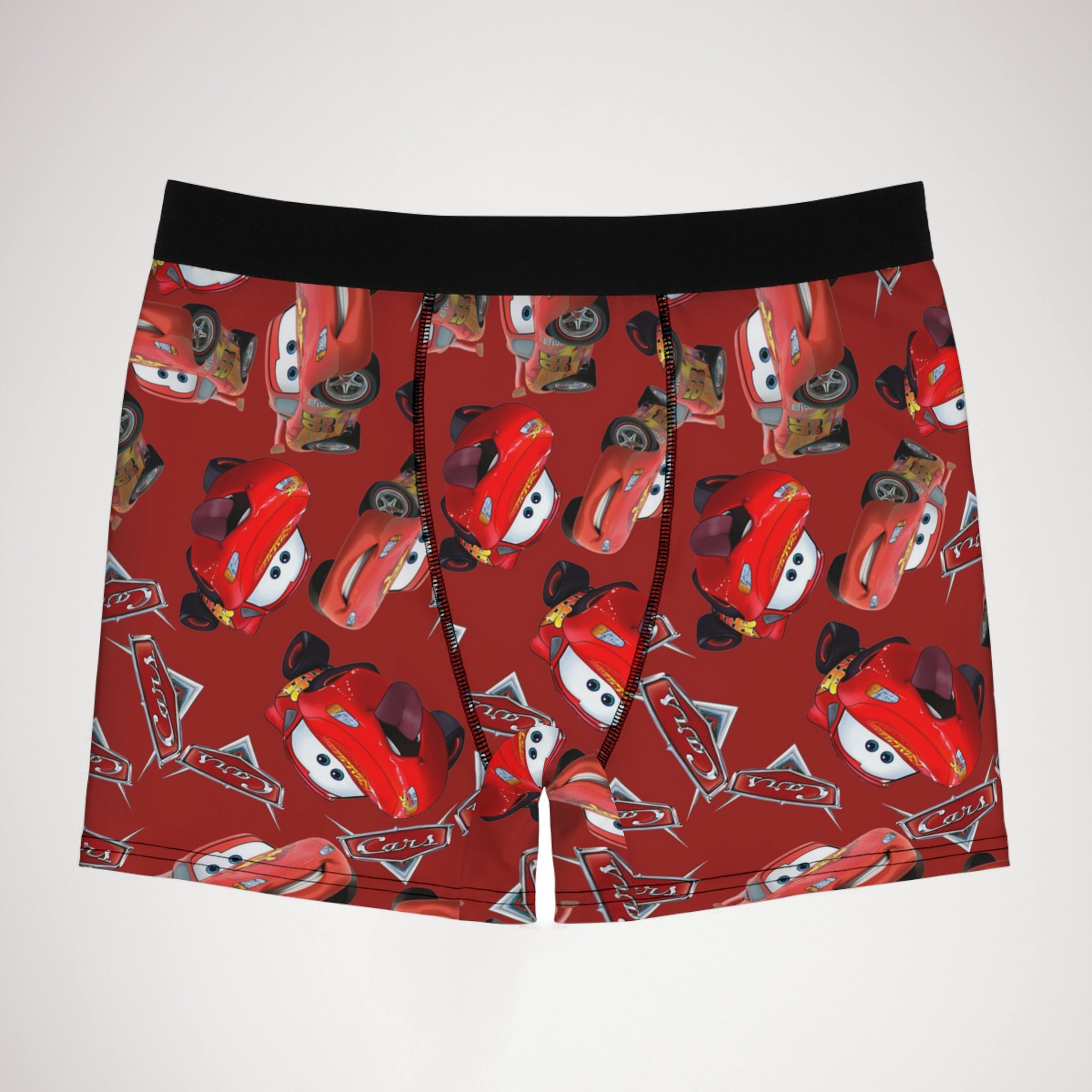 Men's boxer briefs funny mcqueen red