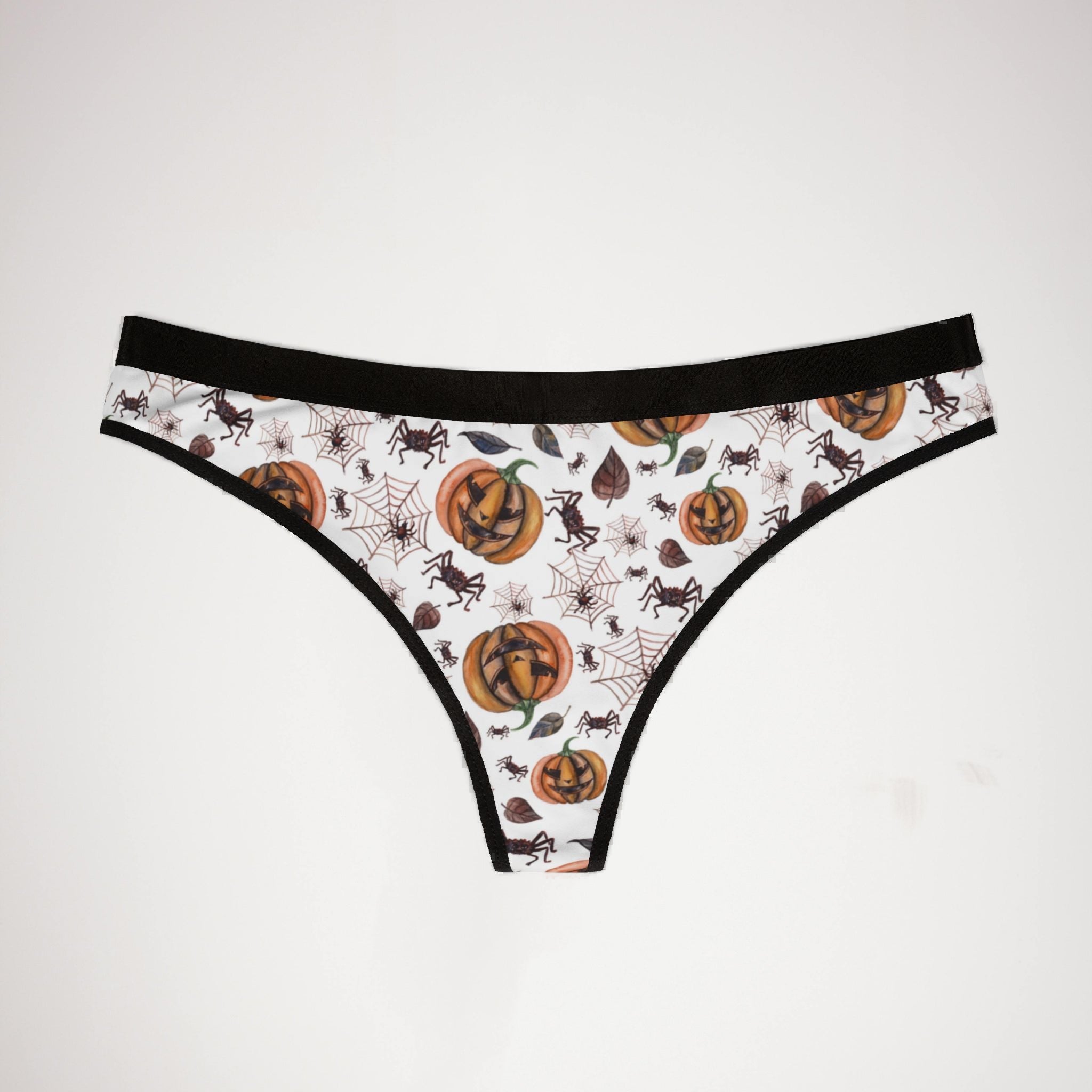 Women's thongs watercolor halloween